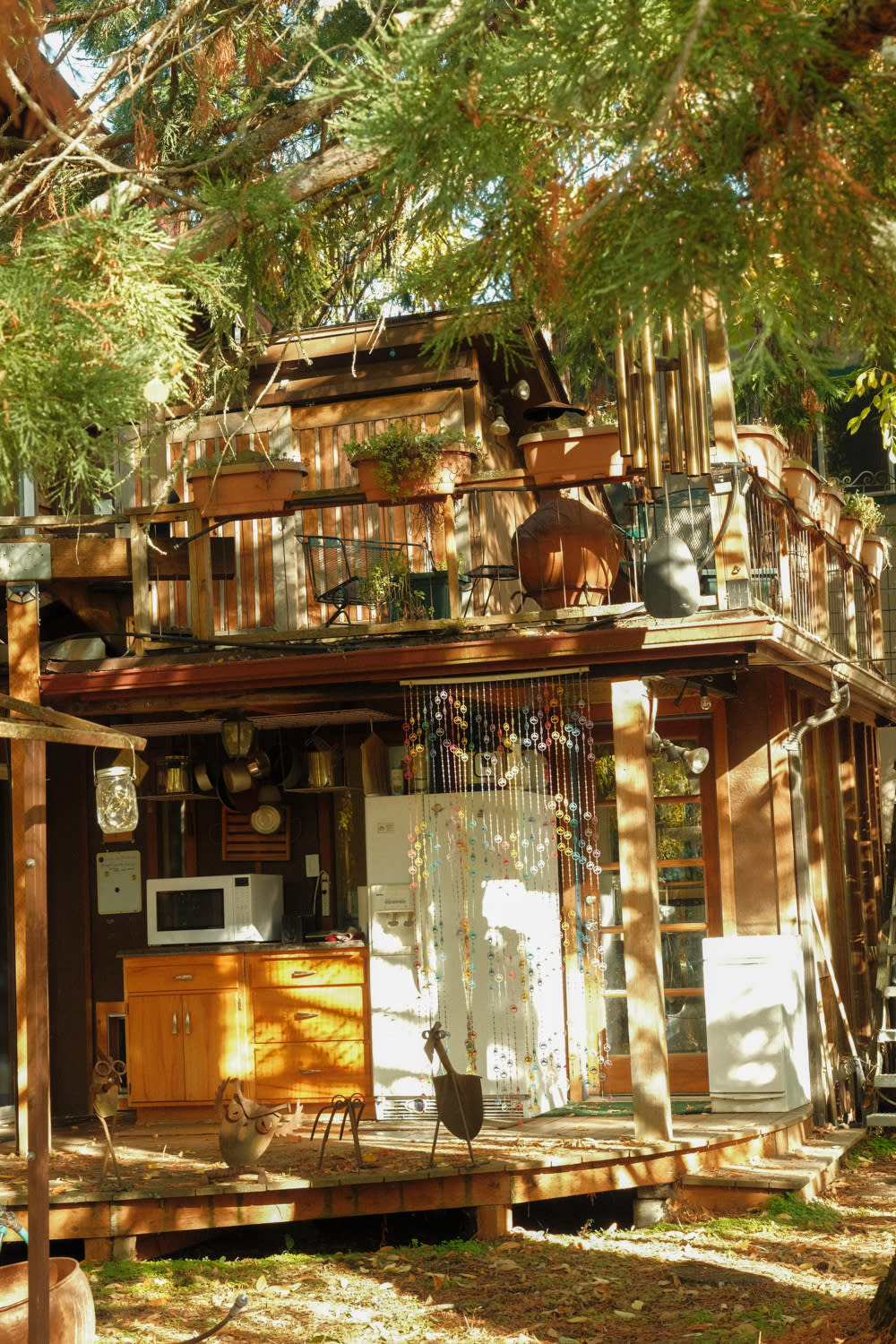 Outdoor kitchen cooking area