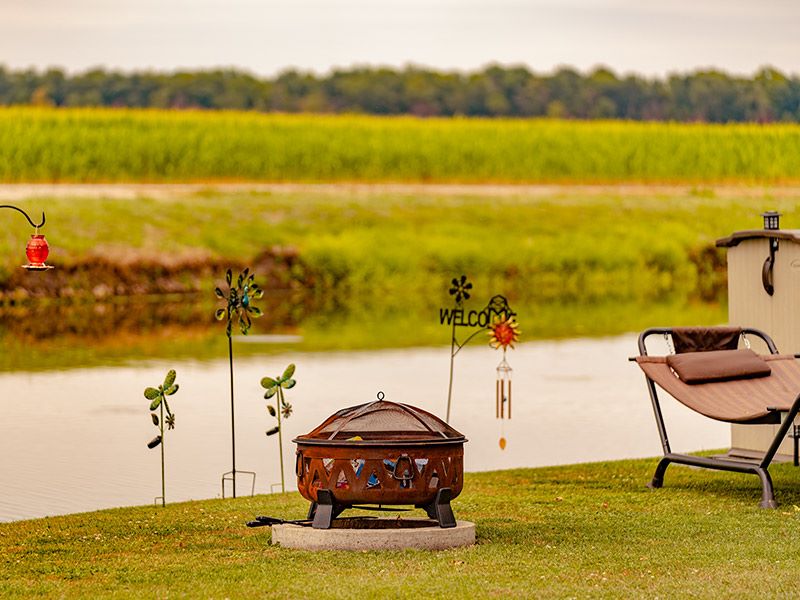 Sun Retreats Rock River