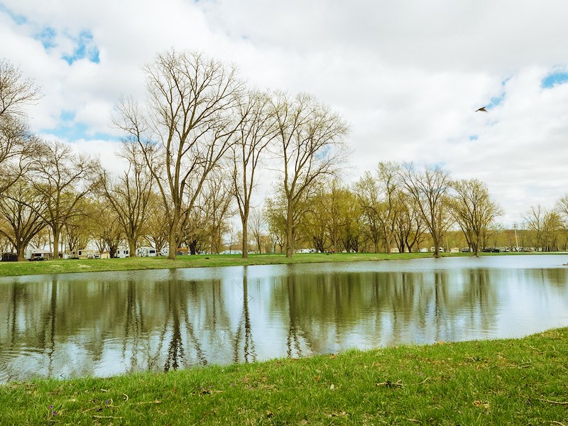 Sun Retreats Rock River