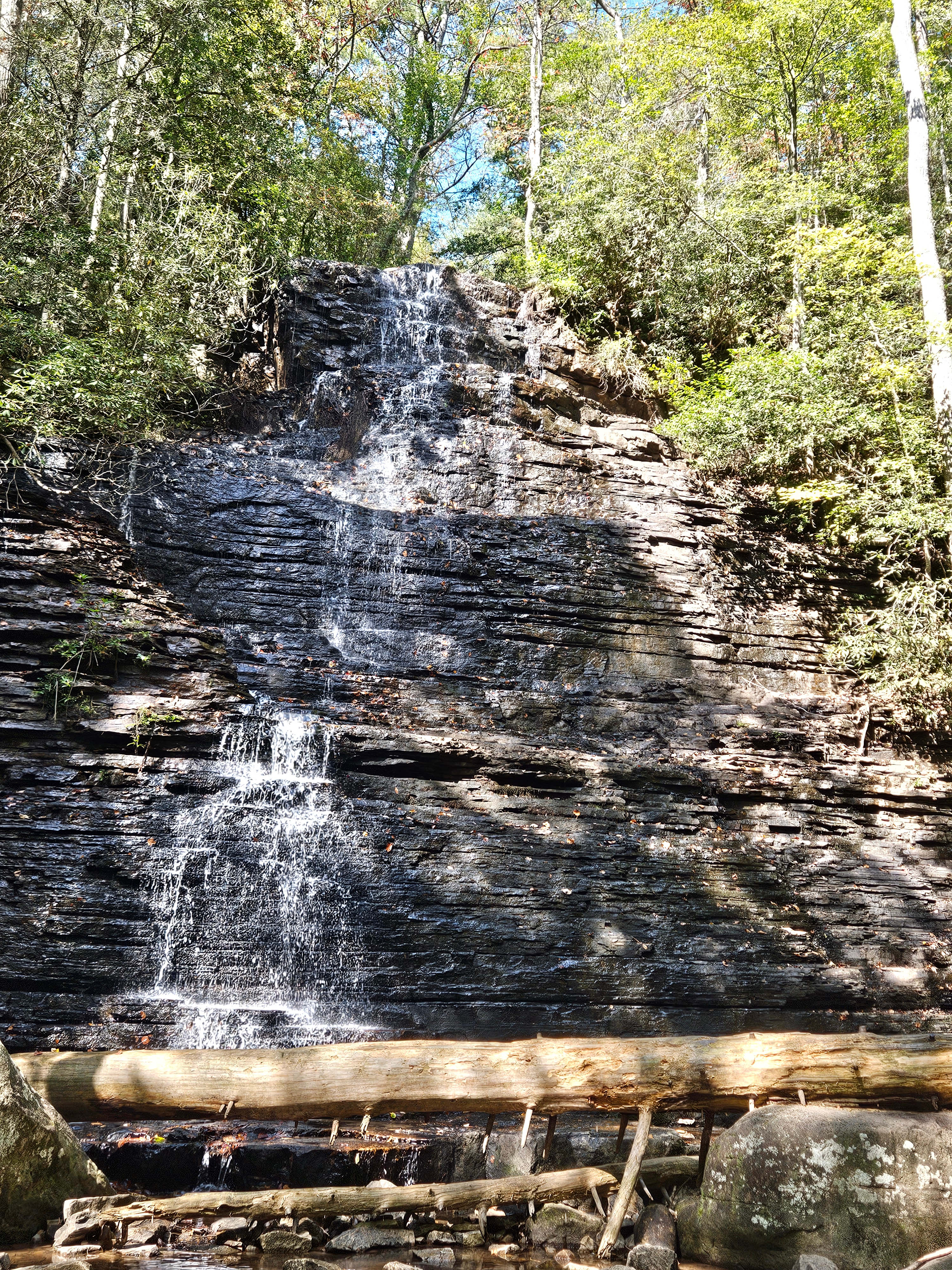 Nearby hiking in Cherokee National Forest with waterfalls . . .