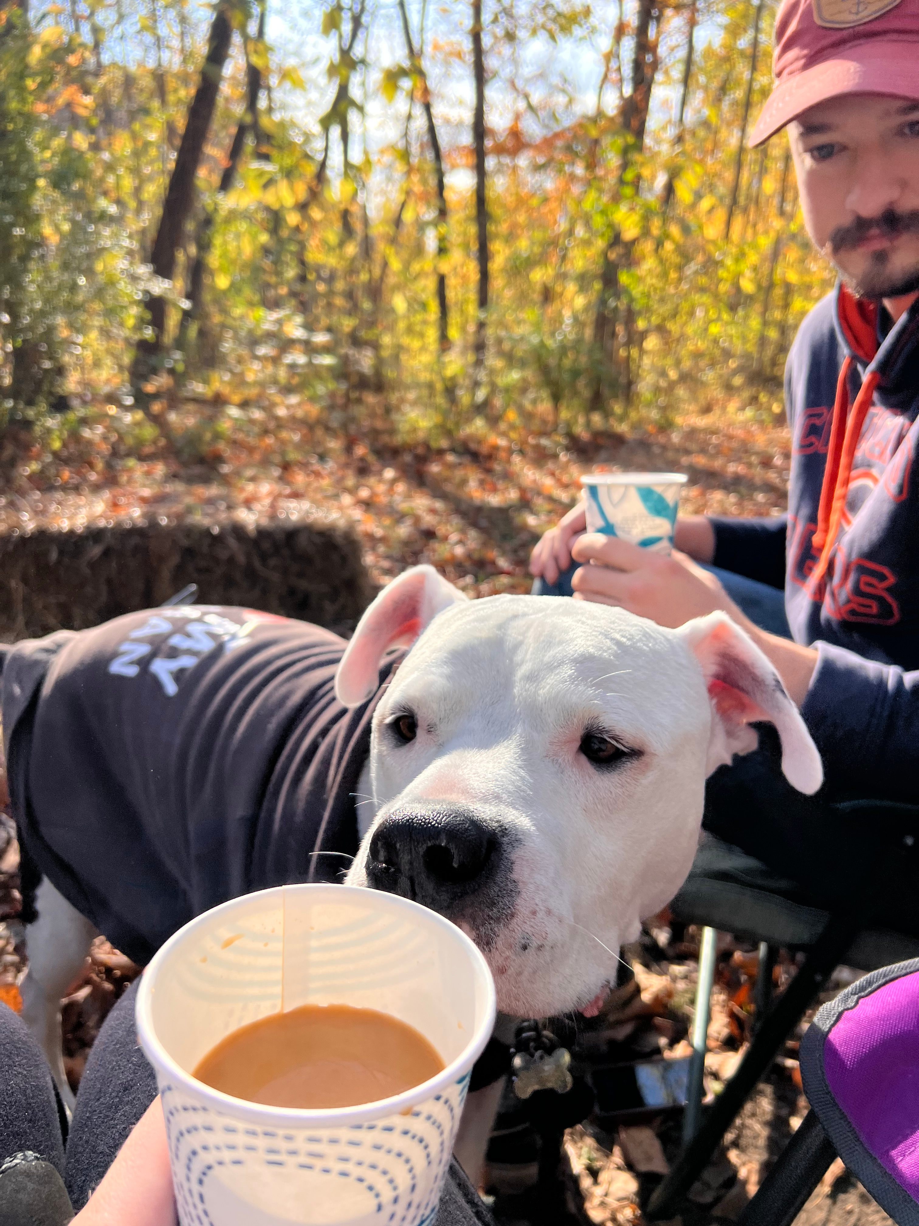 Sherri has a coffee maker and cups up at the gazebo! 