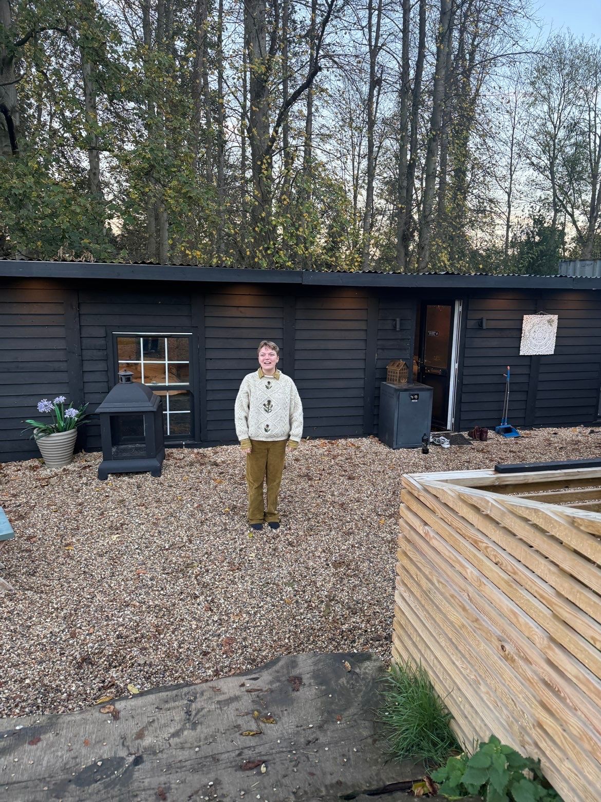 Riverside Farm experience camp fire