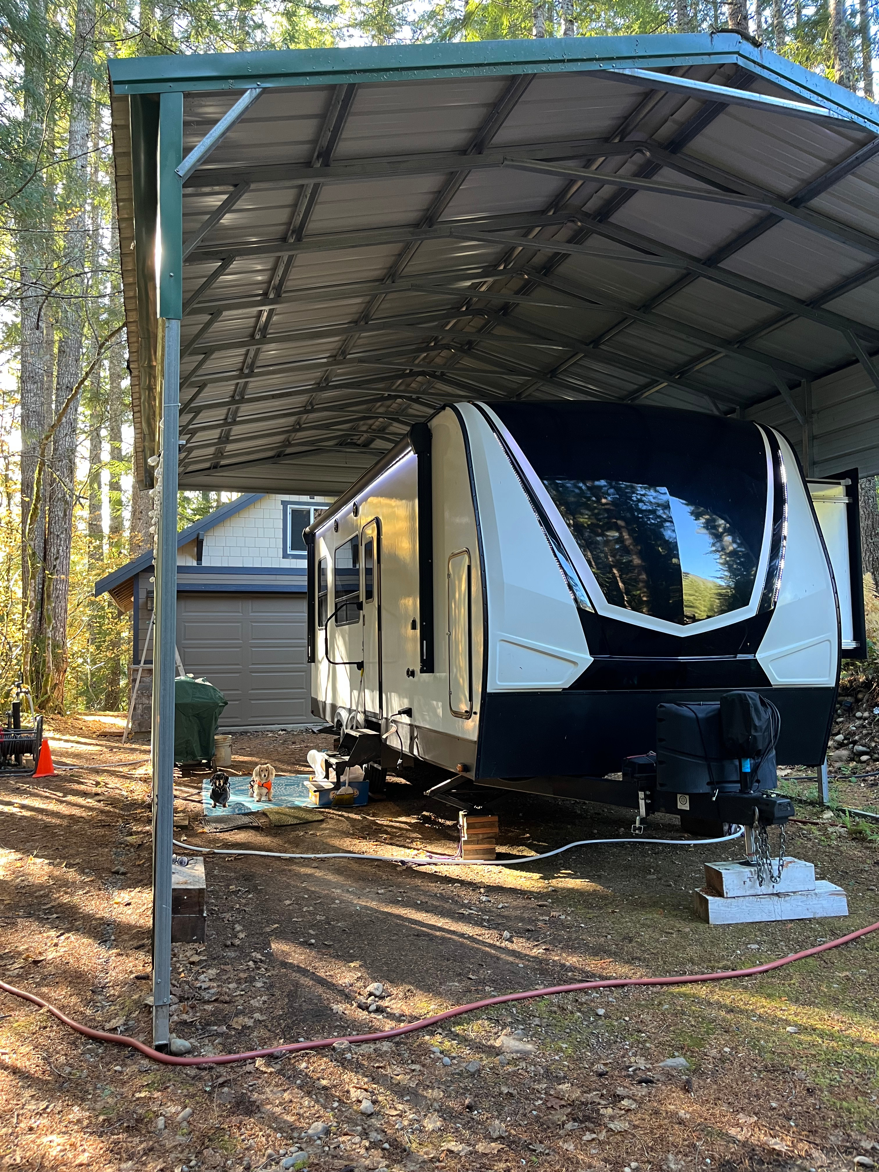 Enjoy protected camping from the rain and heat of the sun in the summer.  