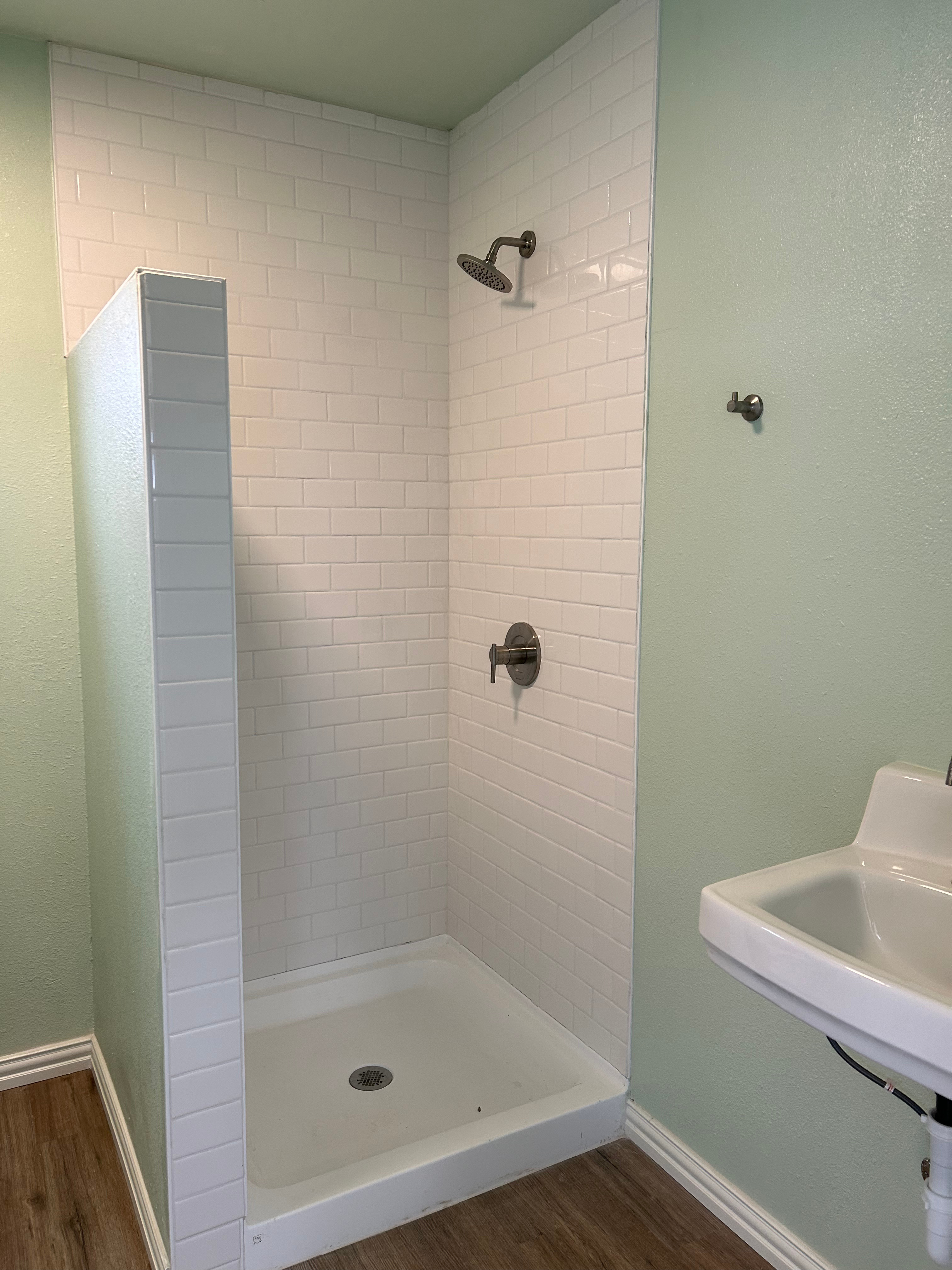 Remodeled bathhouse for washing off that West Texas dust!