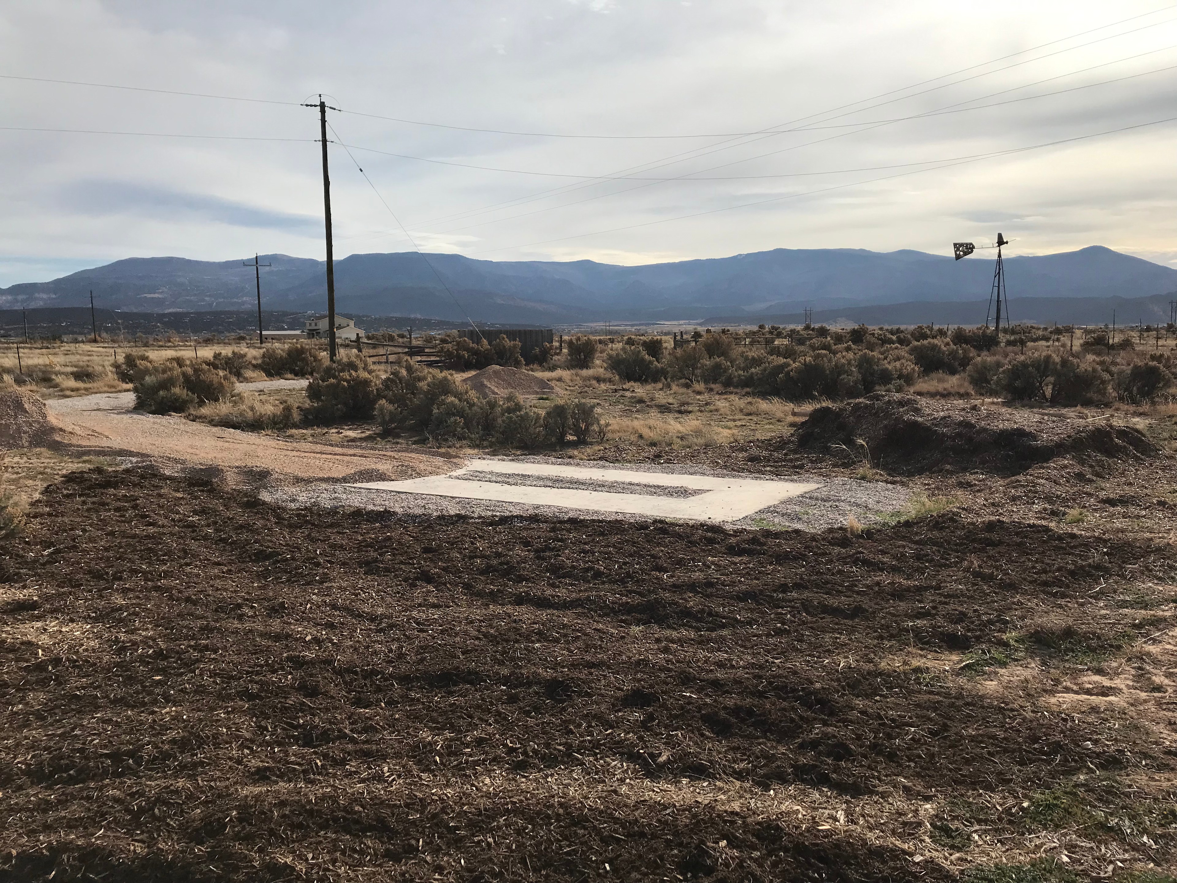 Concrete pads to park