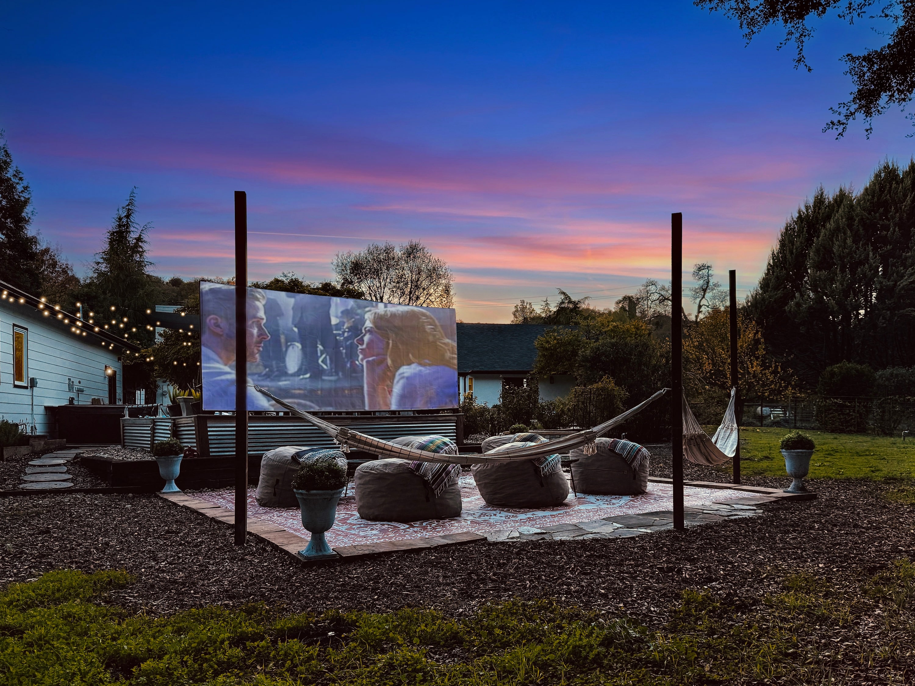 Backyard & all amenities can be rented for an additional fee.  (hot tub, sundeck w/ plunge pool, movie theater, fire pit, games, outdoor dining)