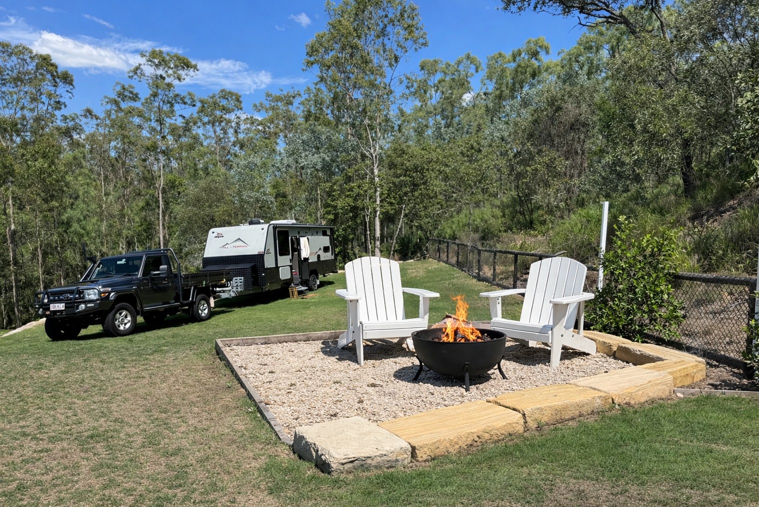 Suburban Poolside Caravan Retreat