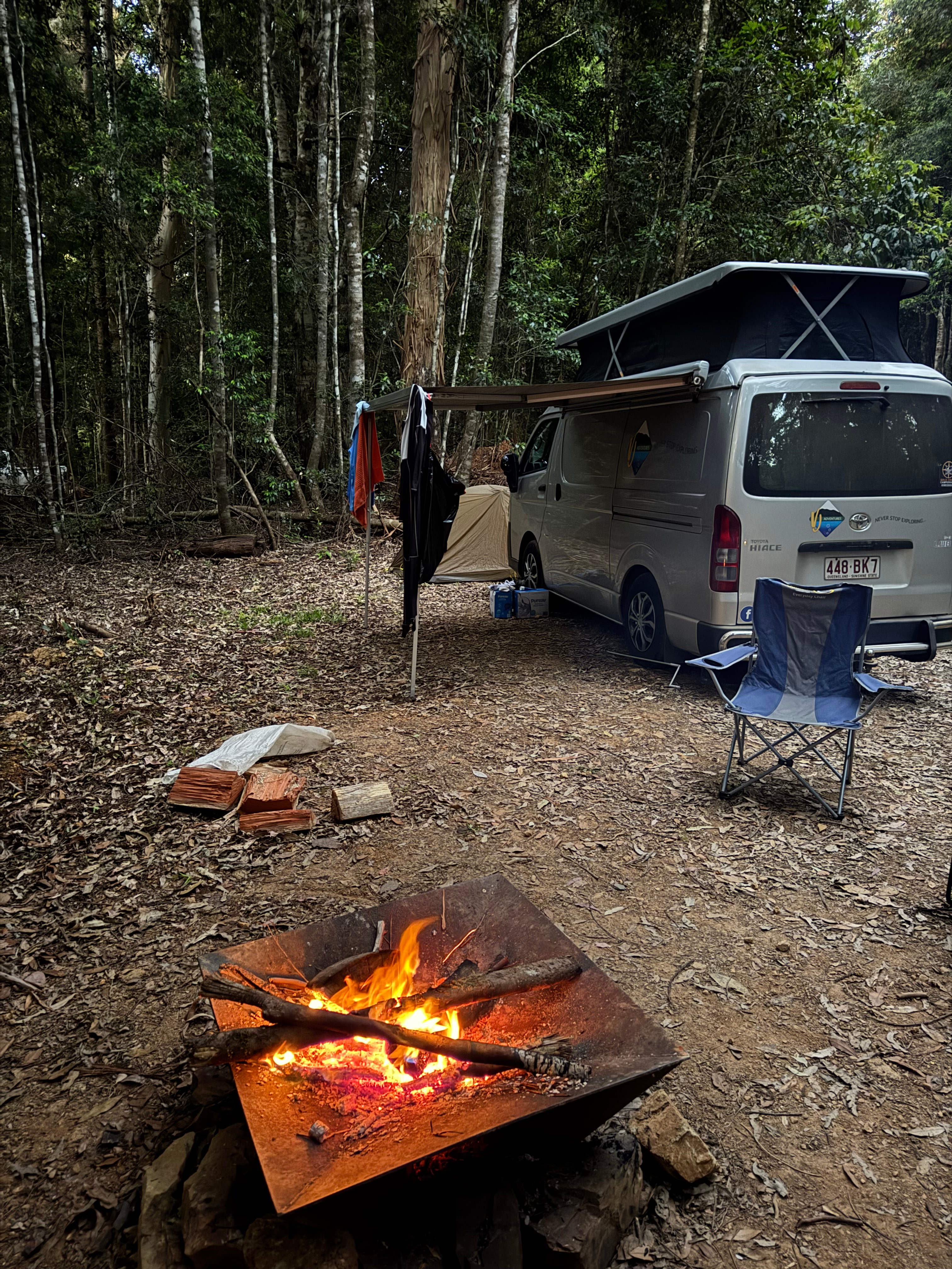 Fire pits are supplied