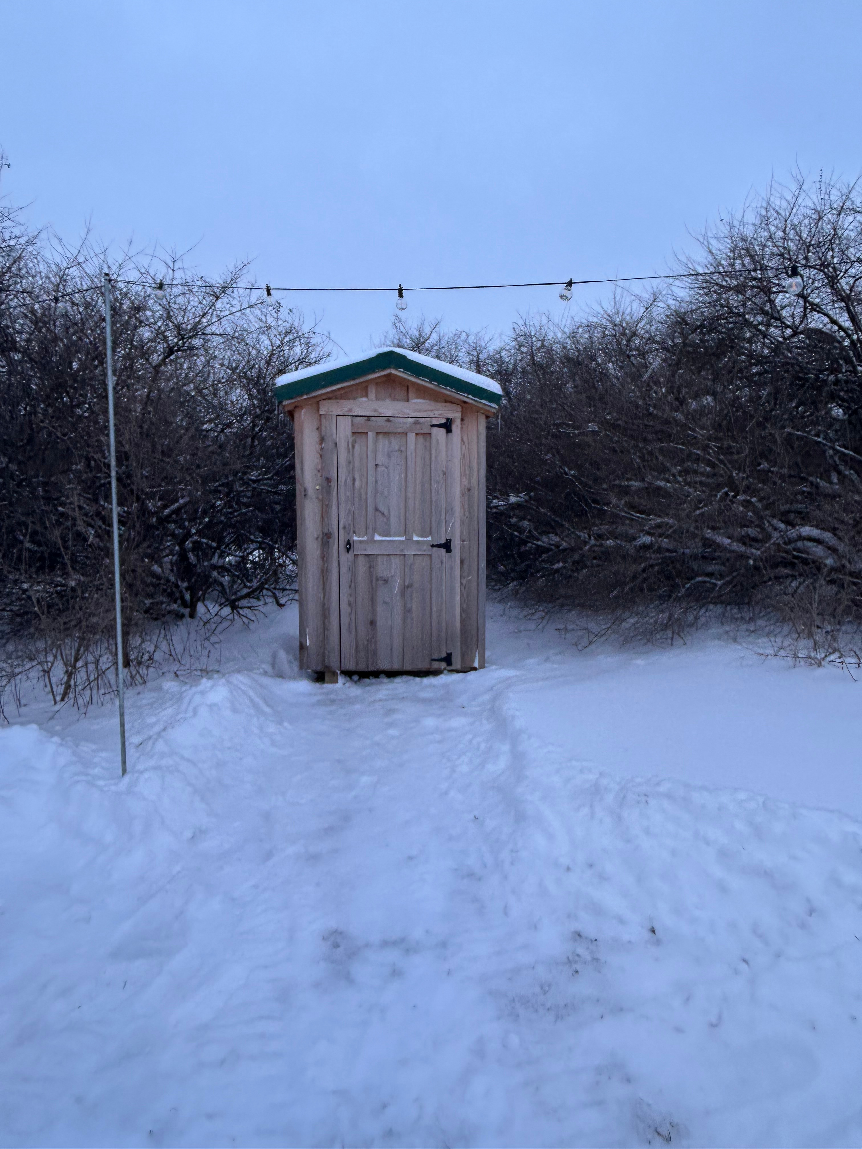 Nicest outhouse I've ever used.