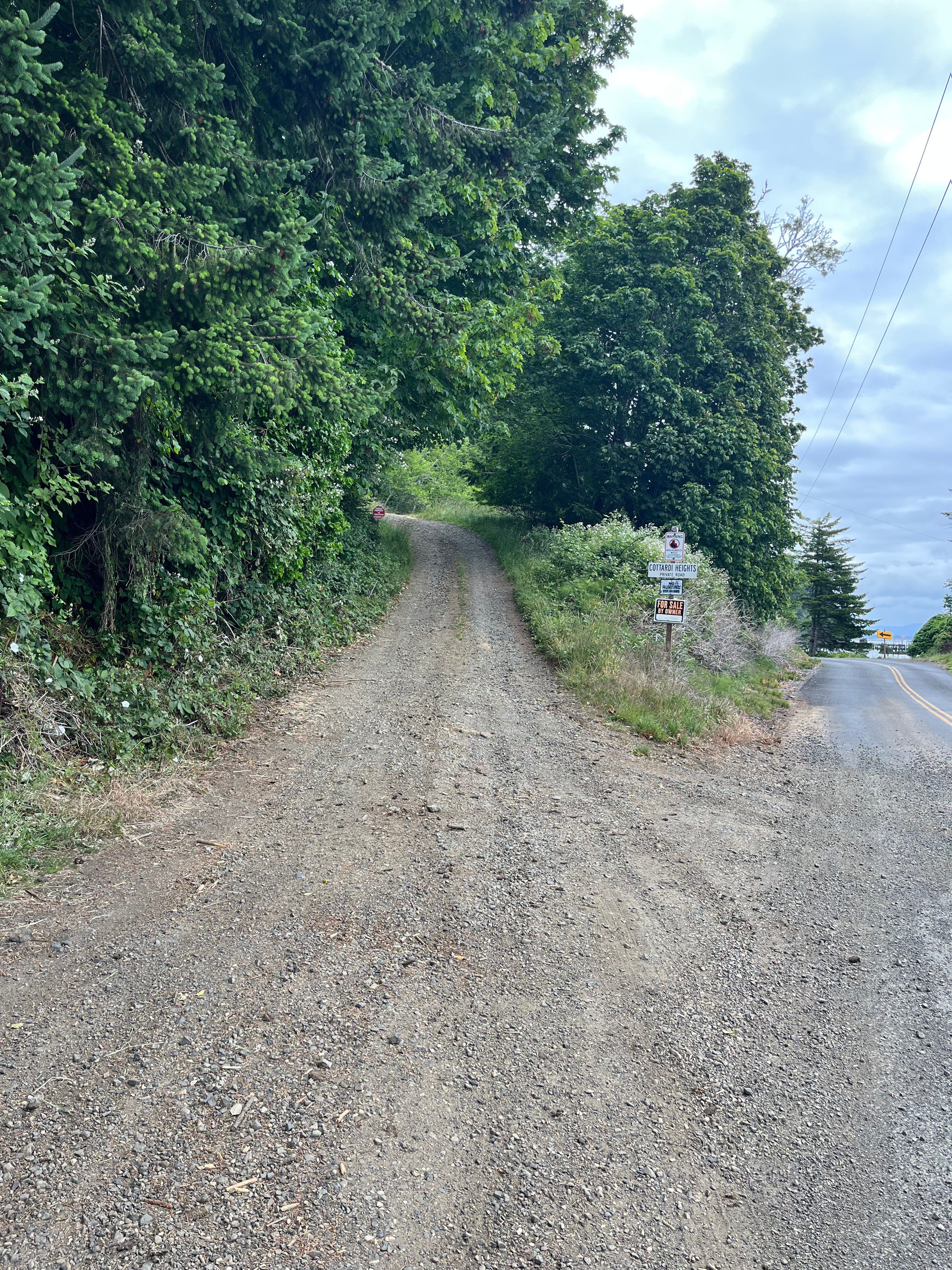 Entrance to gravel road
