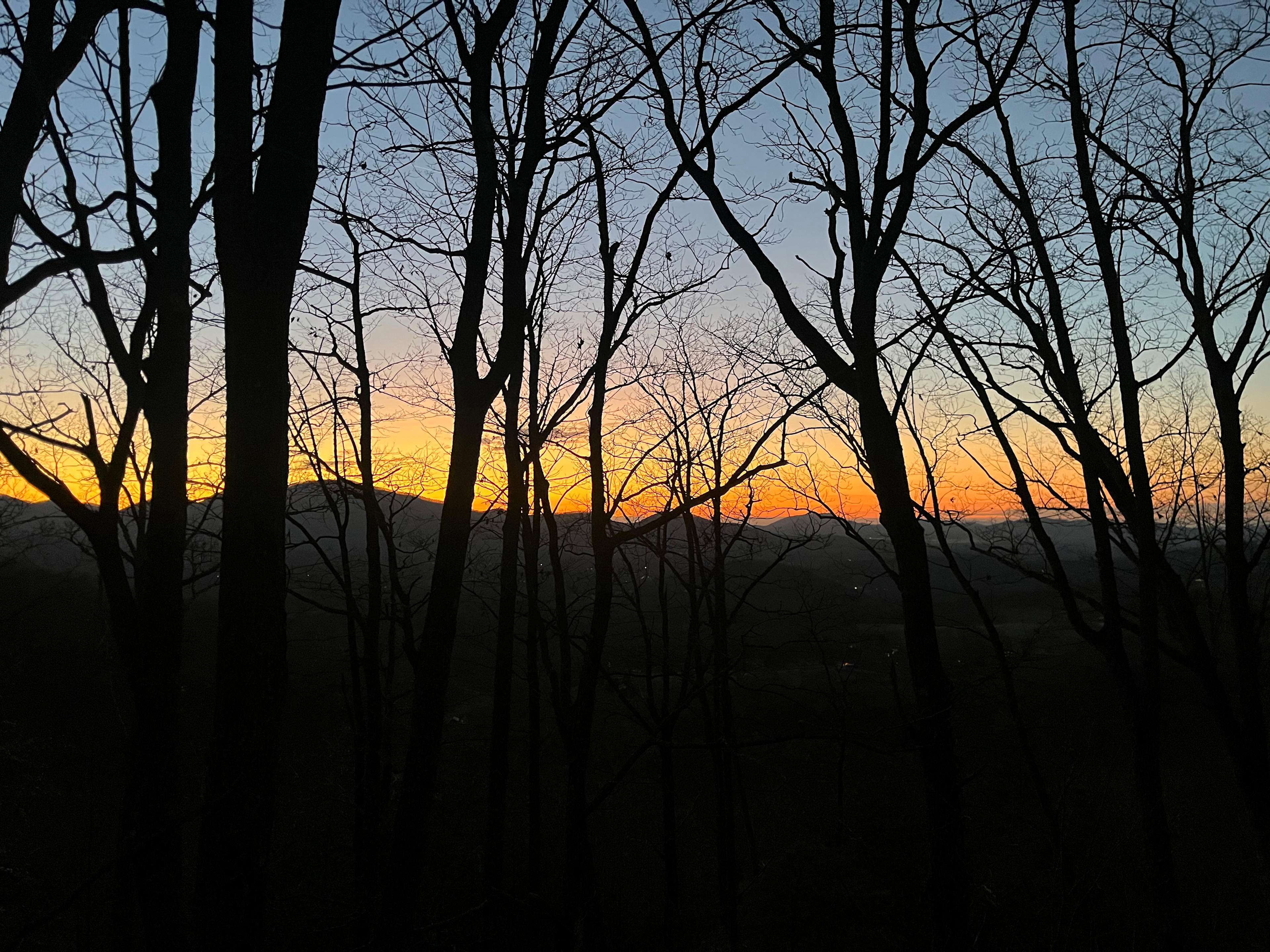 Beautiful sunsets over the mountains