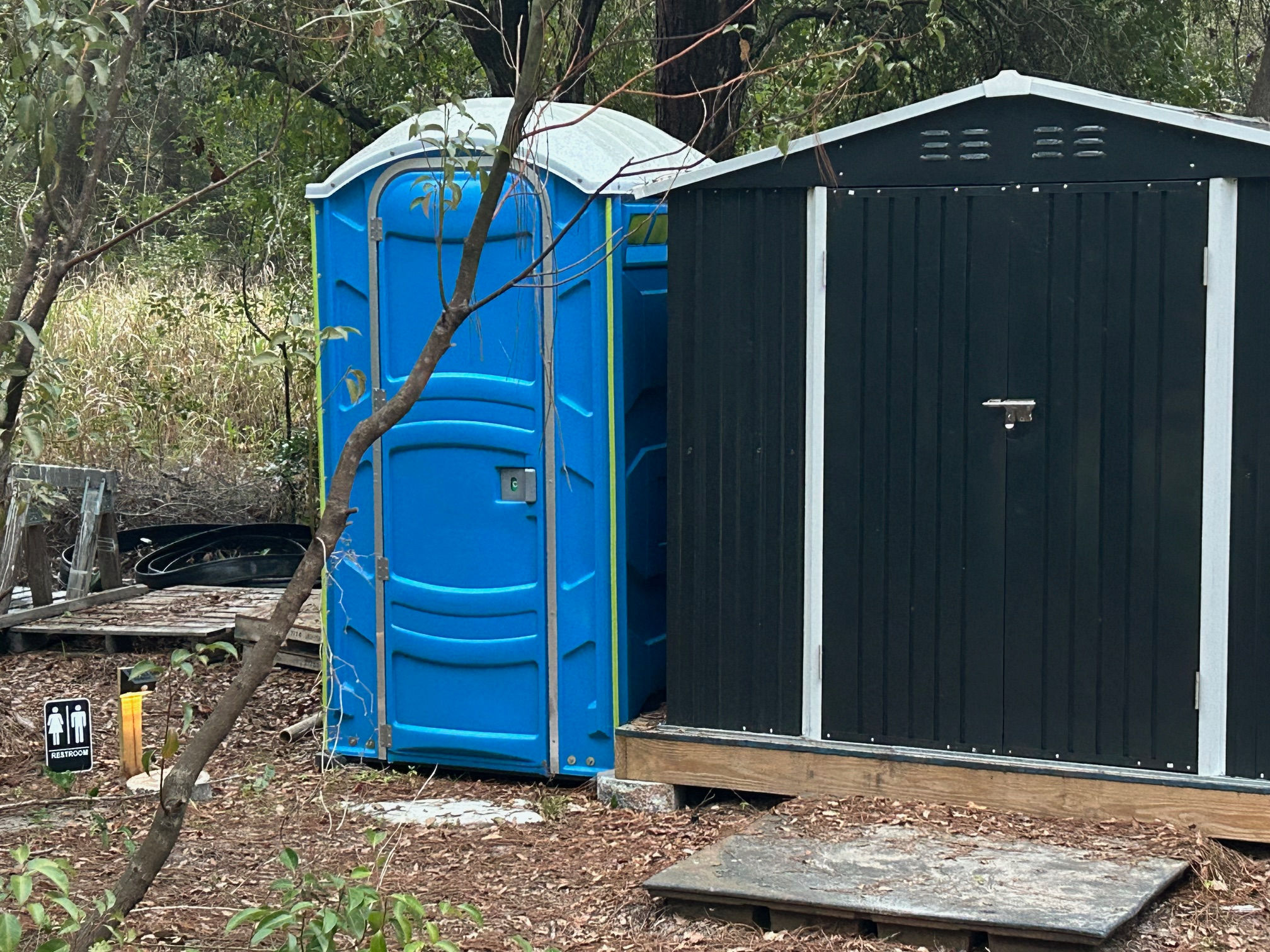Temporary Porta Potty until we get the bathroom finished