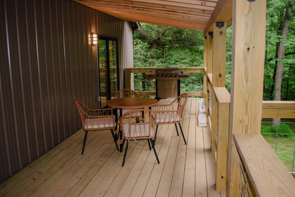 Porch sitting is part of the Pine Creek experience — slow down and enjoy the surroundings.