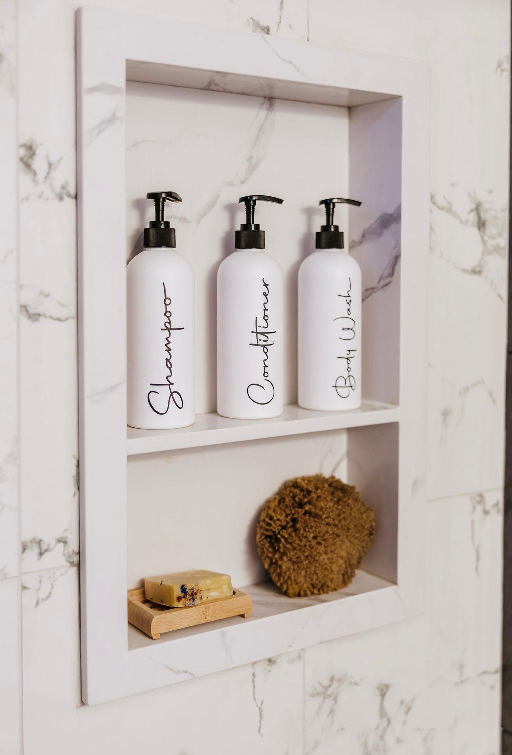 Shower with full accessories like Shampoo, Conditioner & Body wash.