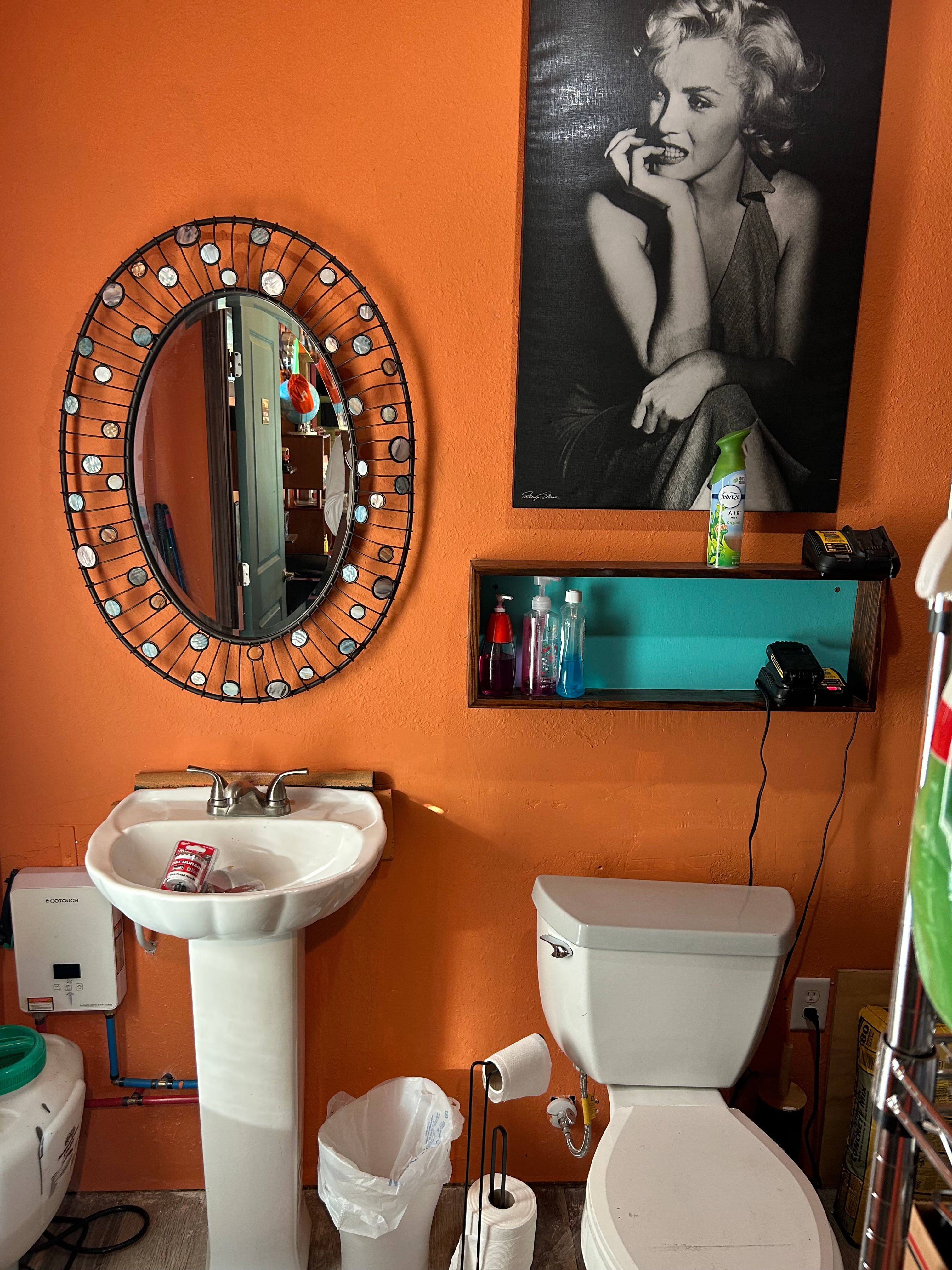 We have a full public bathroom 