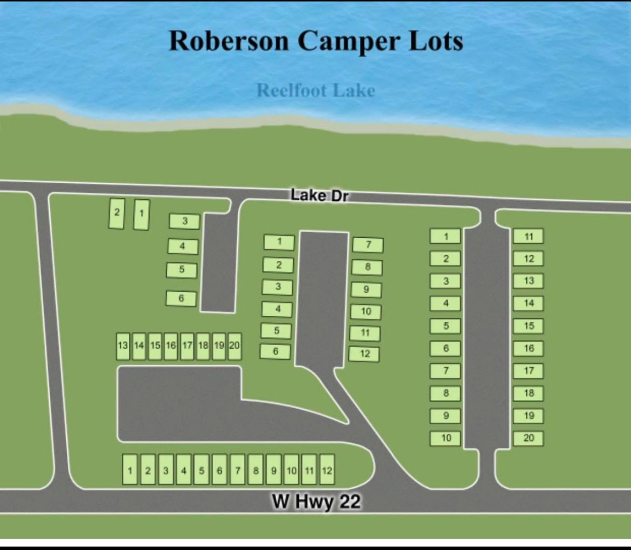 Roberson Camper Lots at Reelfoot