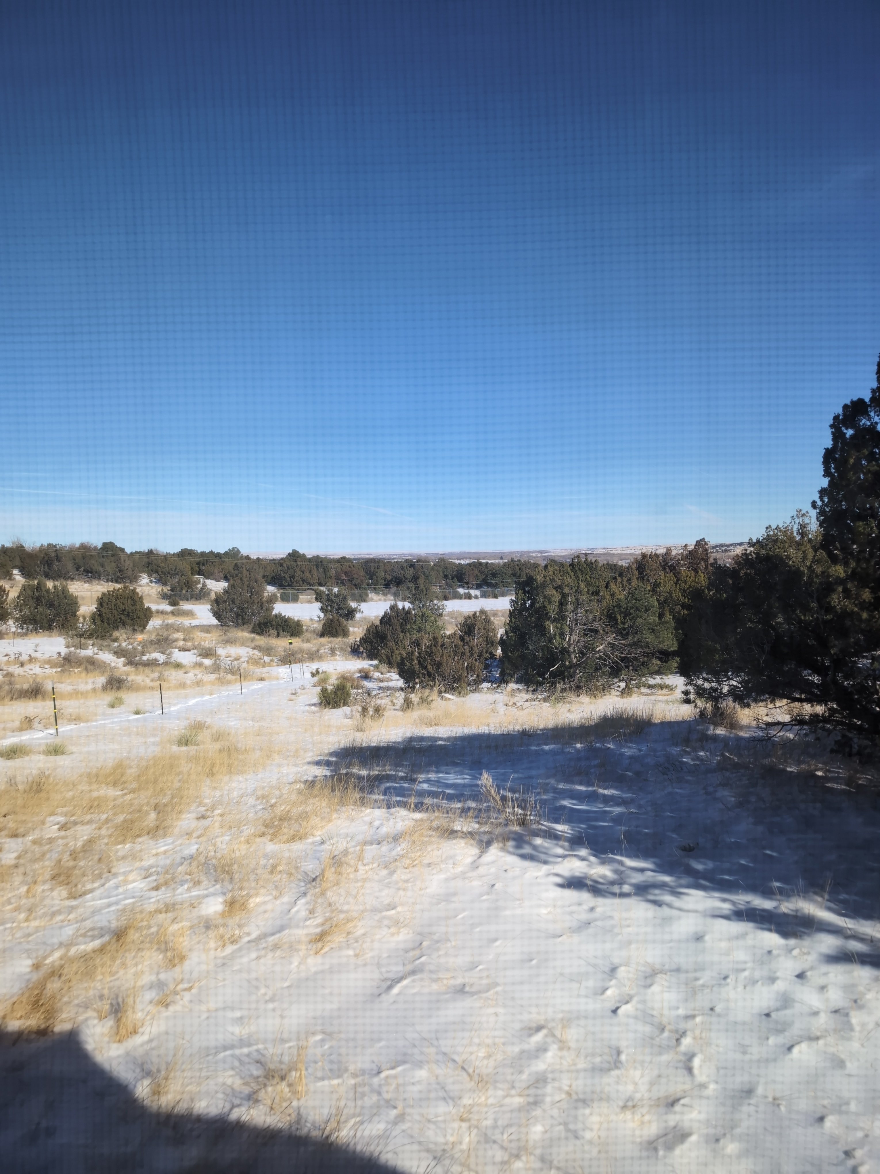 A snowy view of the property. 