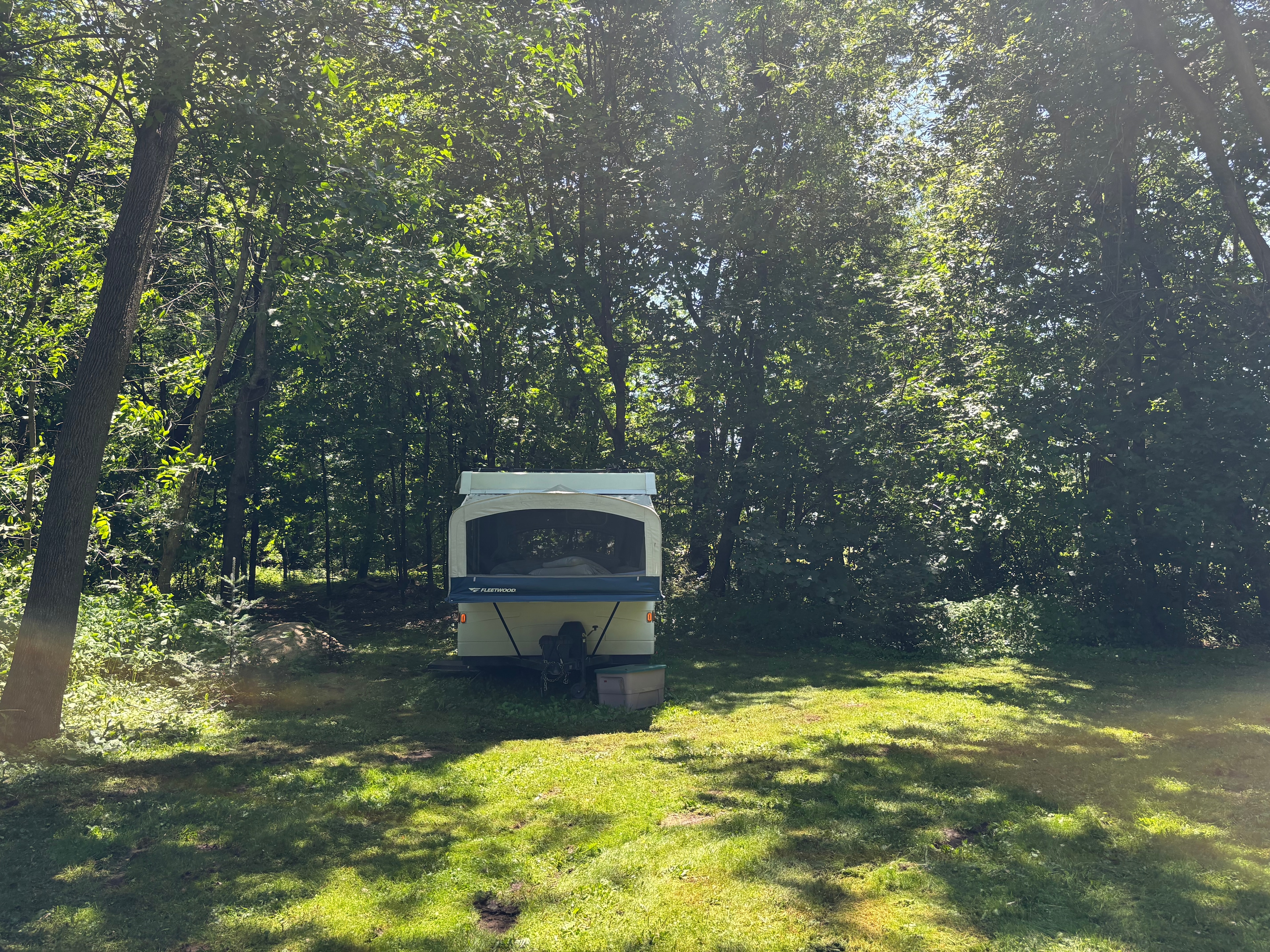 The perfect, tucked away spot for a tent, pop-up, small travel trailer, or campervan!