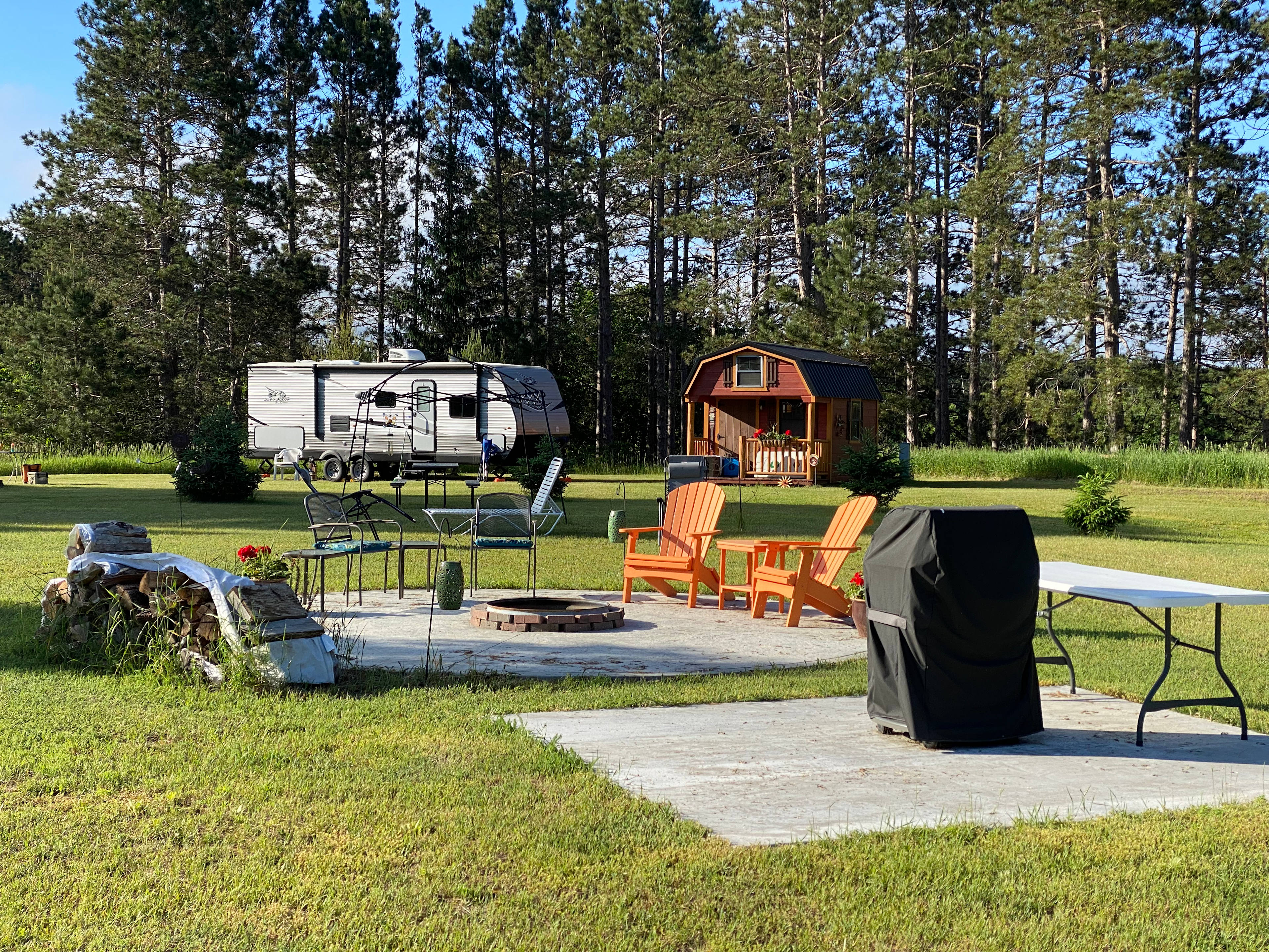 Fire pit and grill