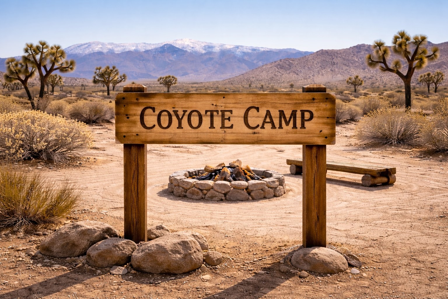 Coyote Camp 🌵
Wide-open desert. Quiet nights. Endless horizon.
Coyote Camp is your private slice of high-desert freedom — level hardpack, designated fire ring, and nothing but sky between you and the mountains.
Primitive. Peaceful. 4x4 ready.
#Private4x4Basecamp #TwentyninePalms #DesertCamping #Boondocking #JoshuaTreeBasecamp