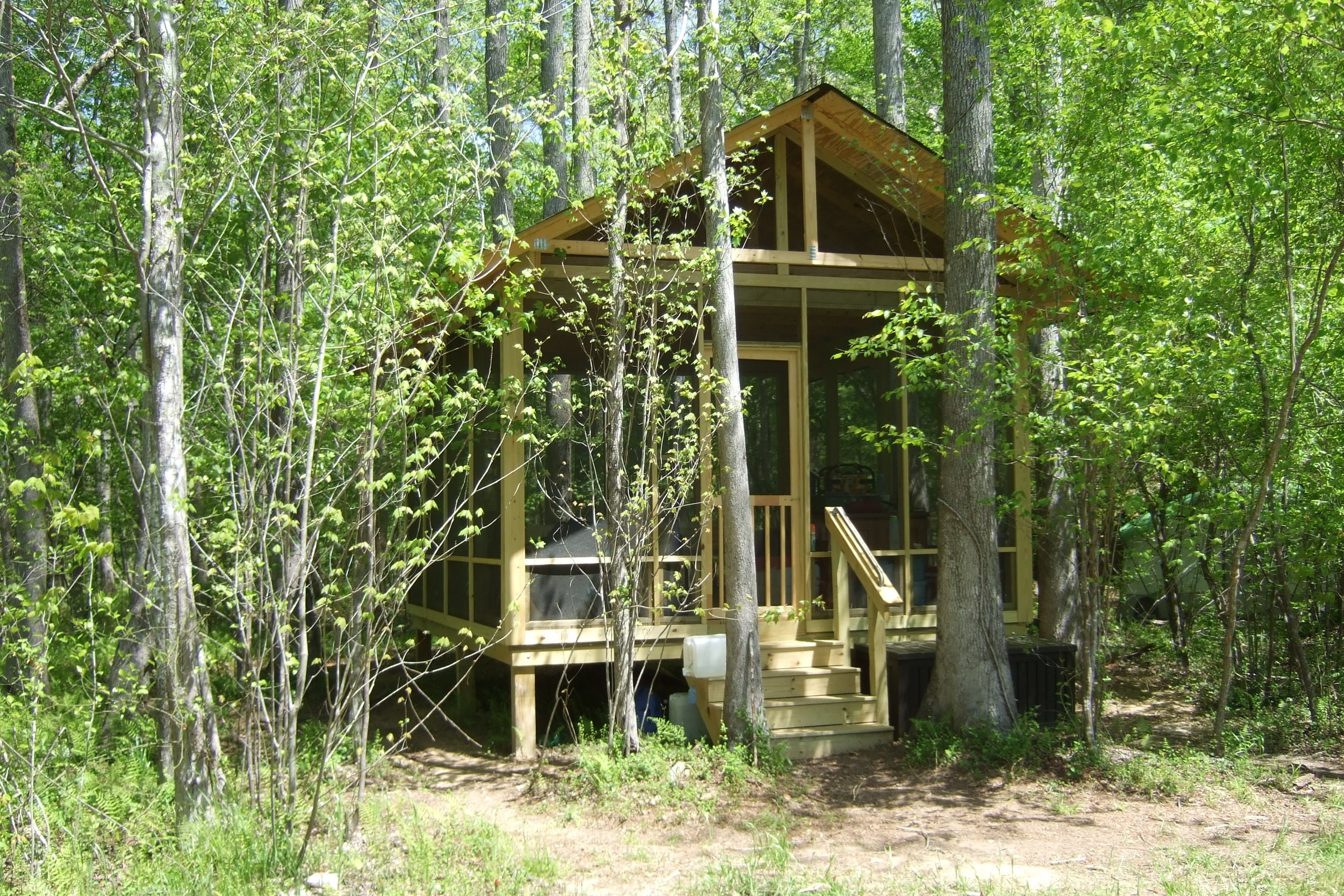Porch down near the creek.