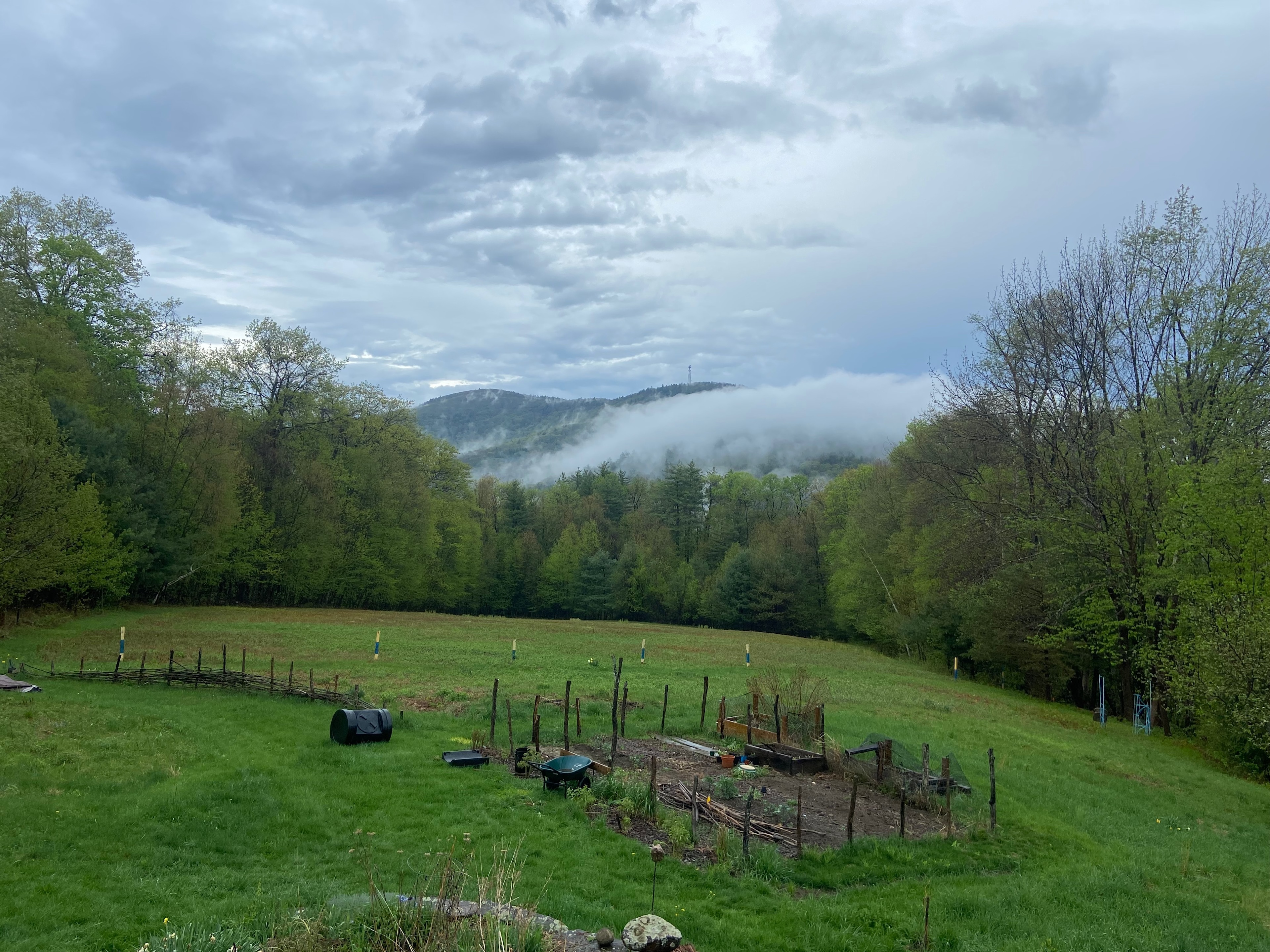 Spring fog over the Deerfield River