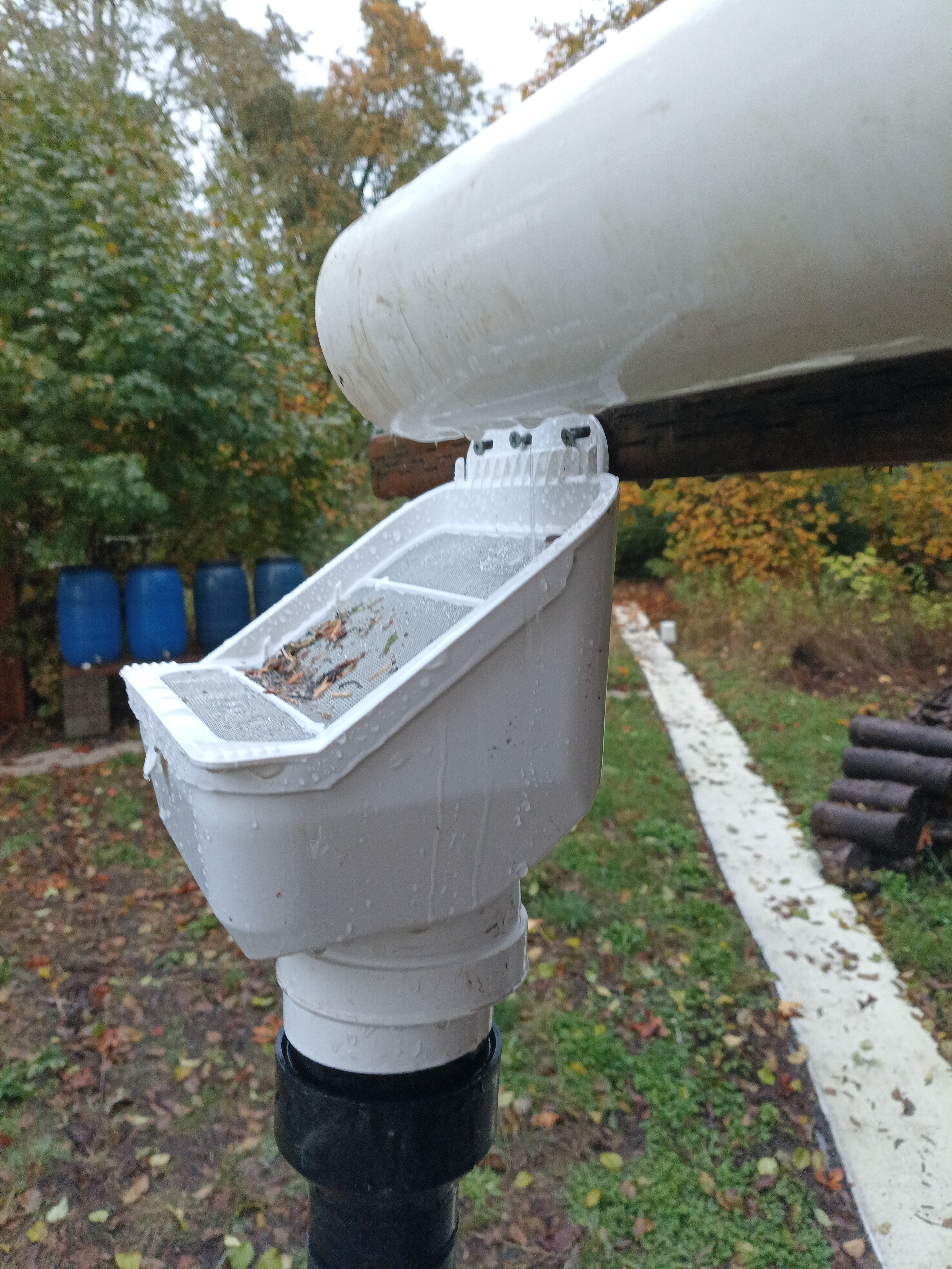 Filtered rainwater system. 