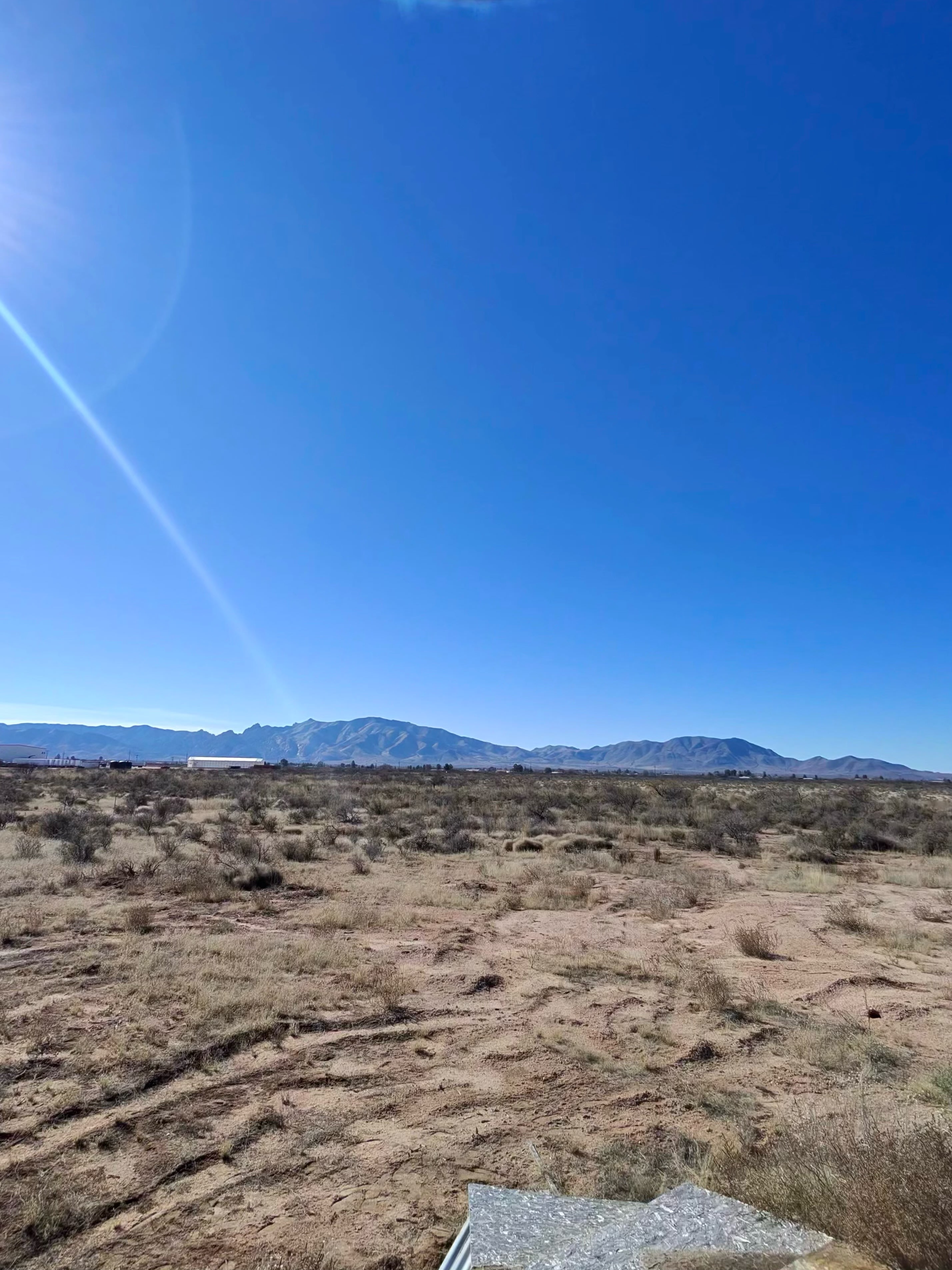 Mountain view desert camp