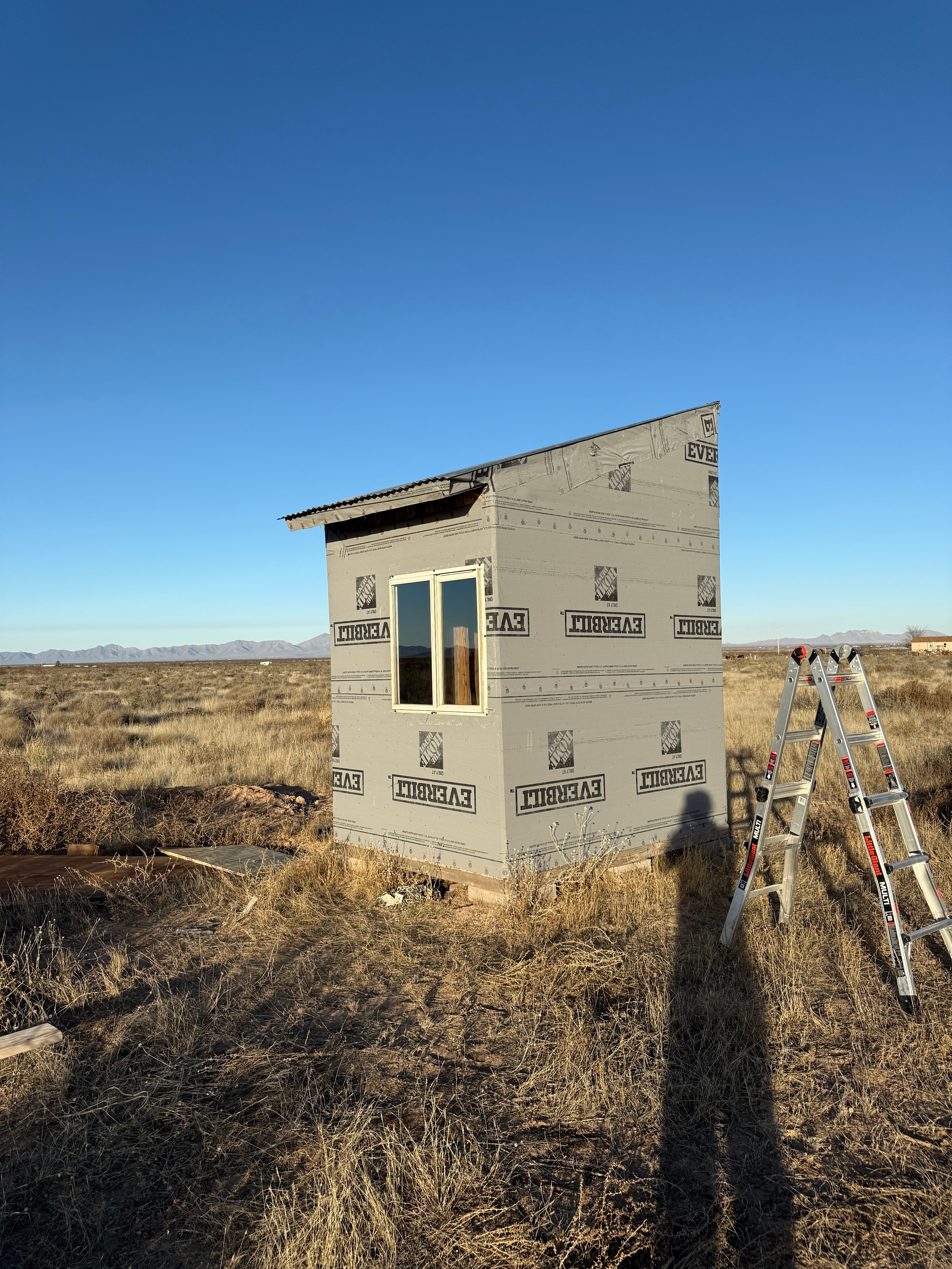 Mountain view desert camp