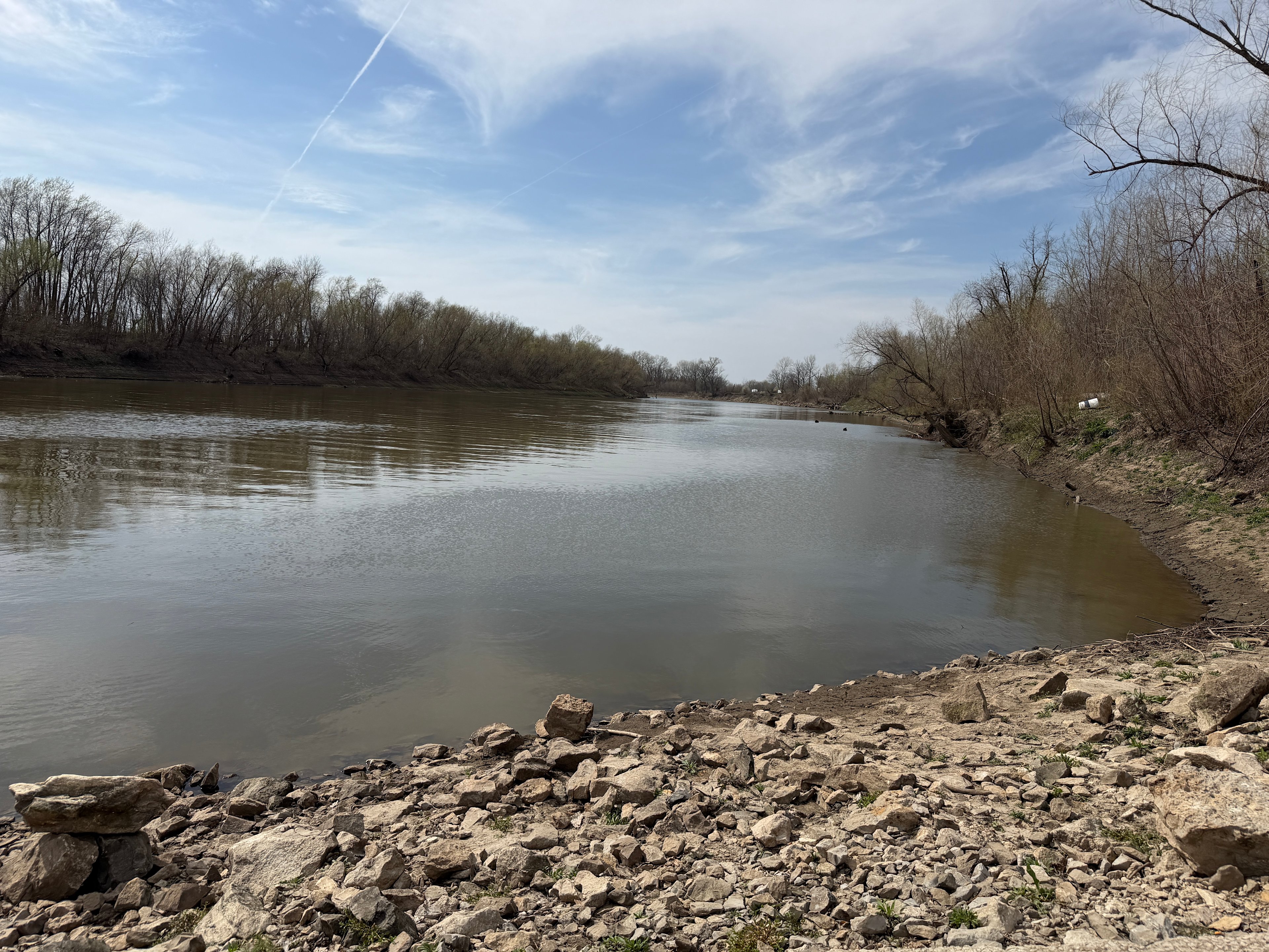 View of the Grand River from the Brunswick Conservation Access. Located 1 minute from Catfish Pointe RV sites