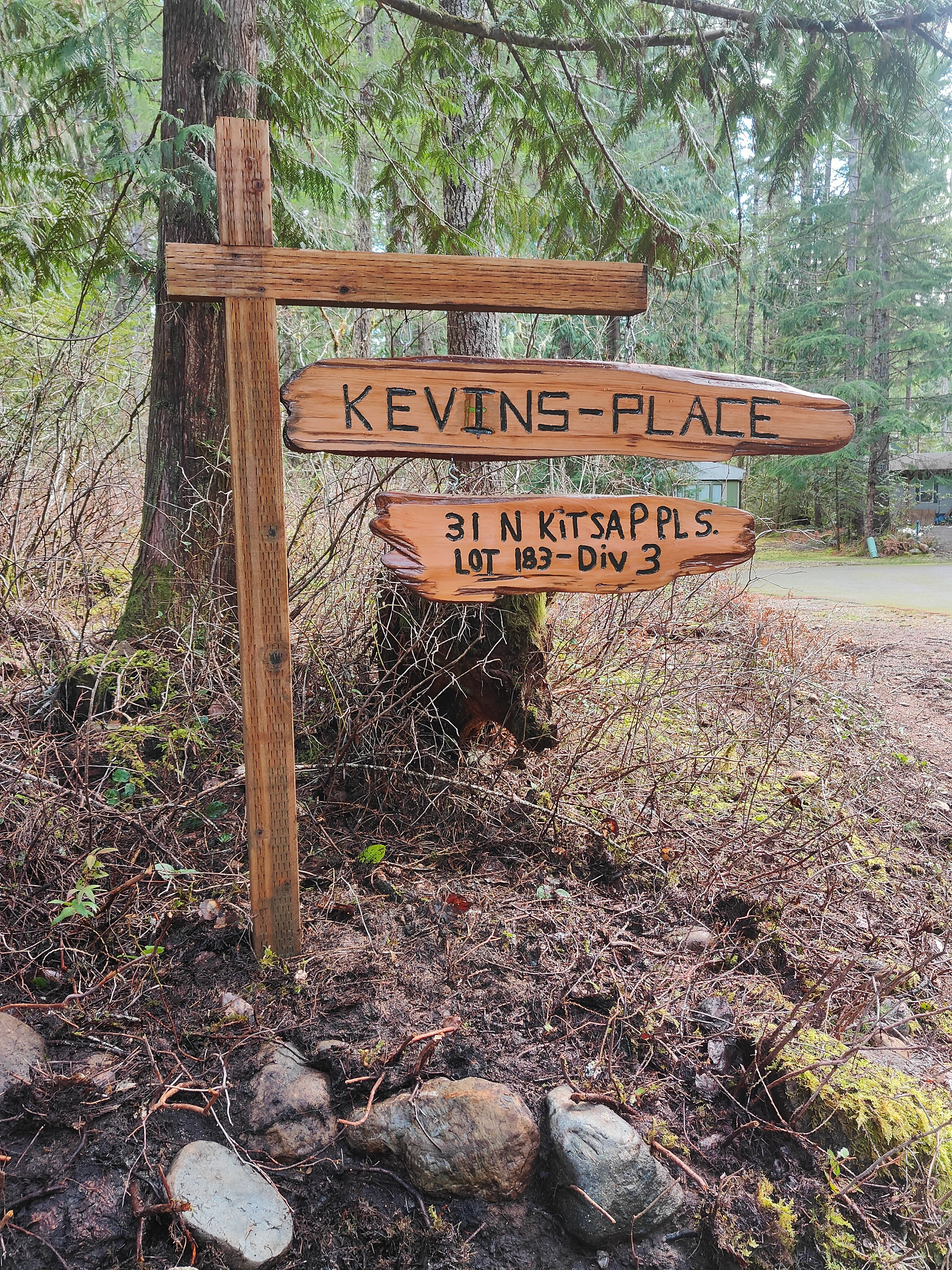 This is the entrance to Kevin's place and the driveway. 