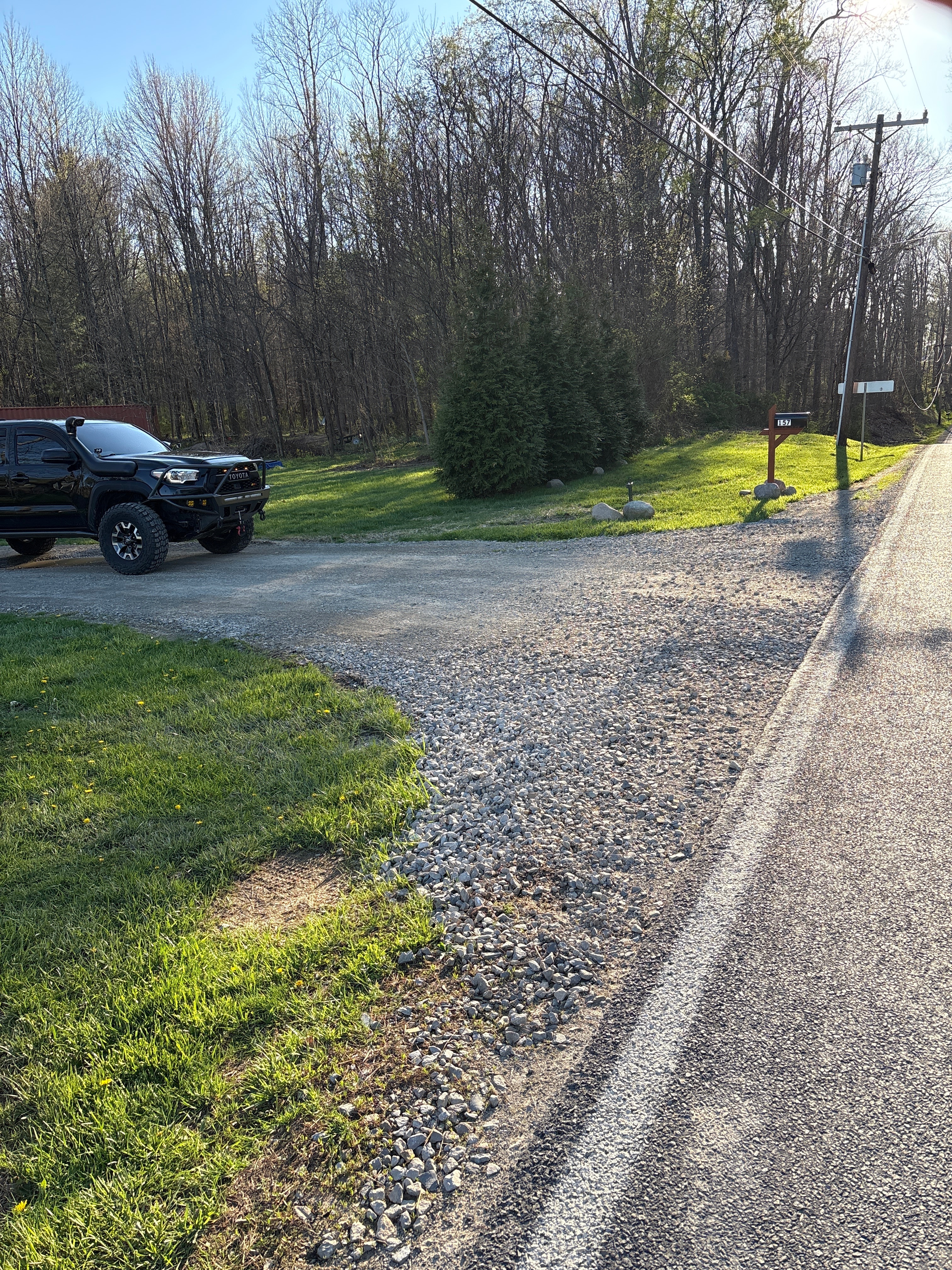 Driveway entrance