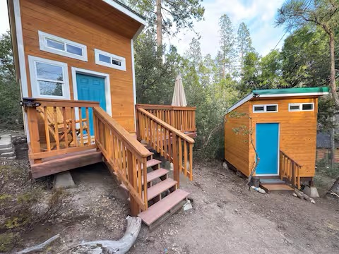 Stargazing Dome with Forest Cottage- Lakefront