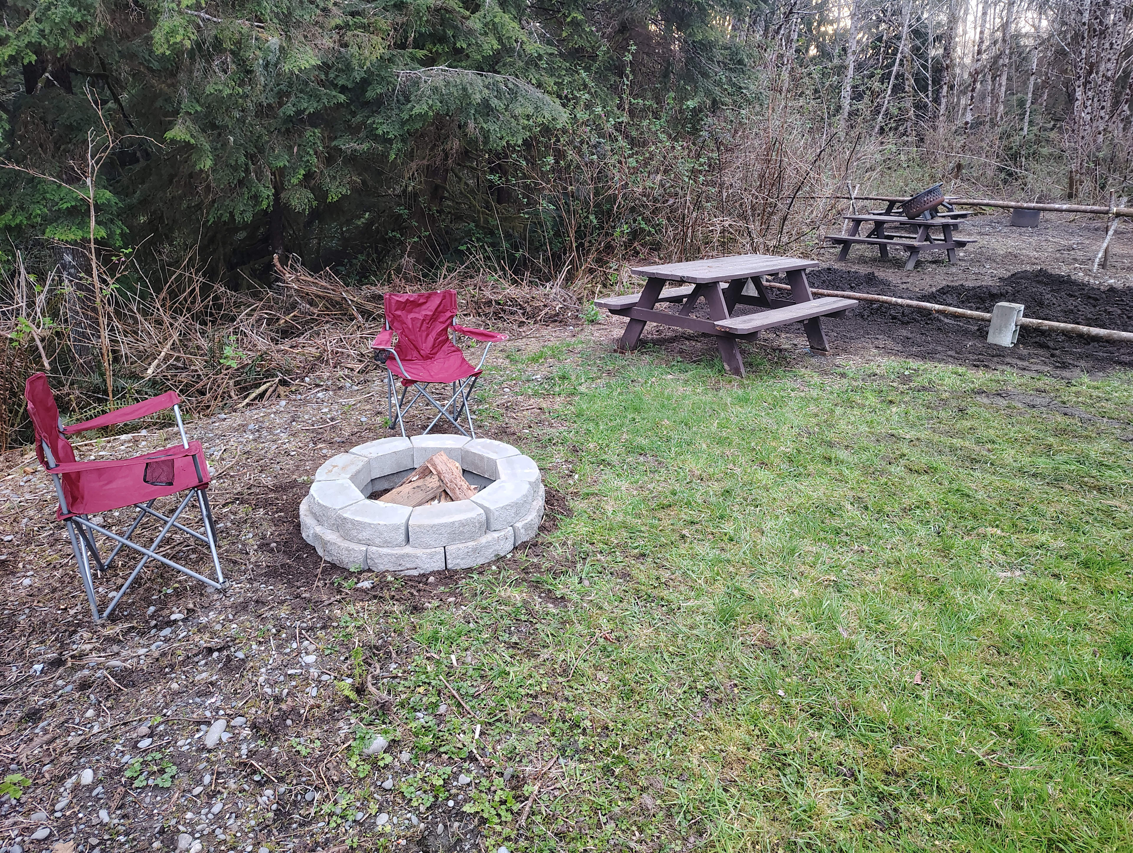 Camping chairs not provided.