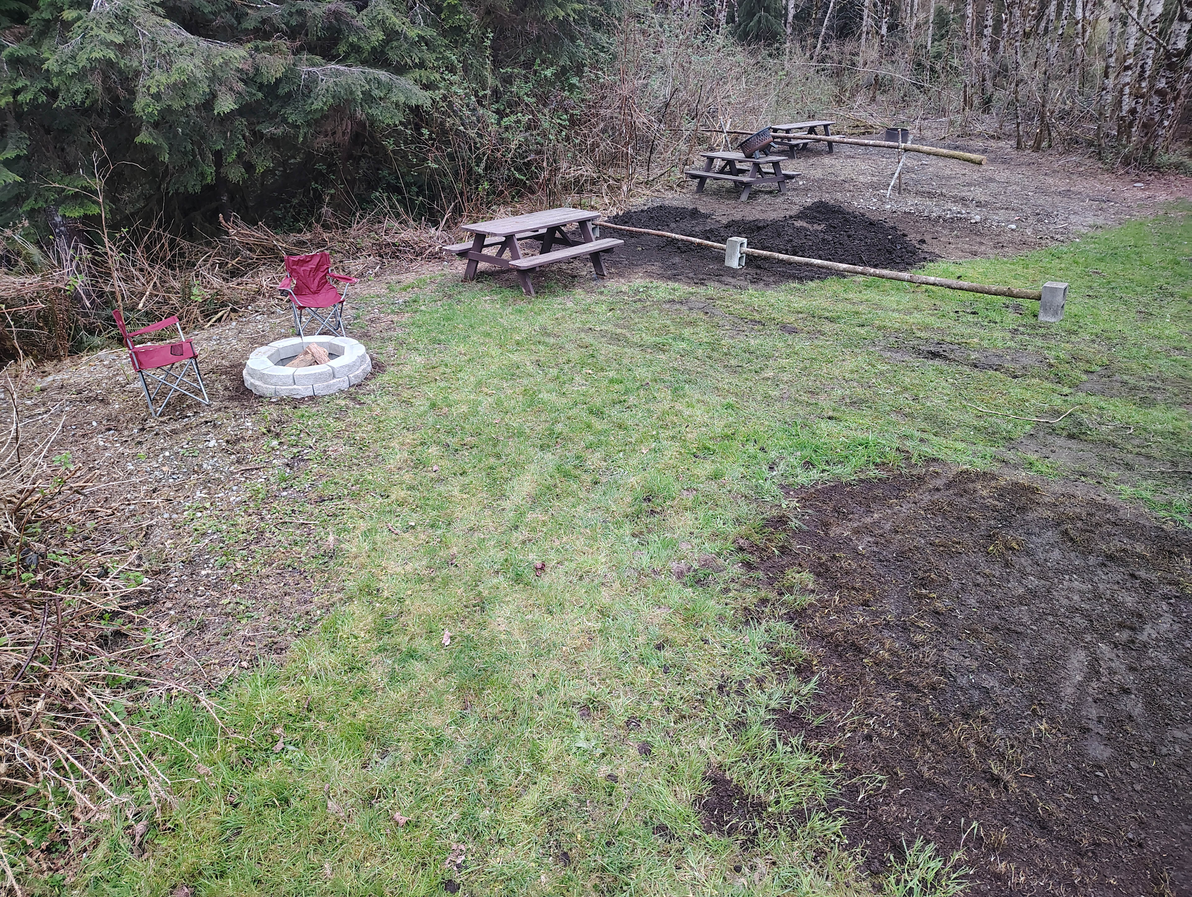 Camping chairs not provided.