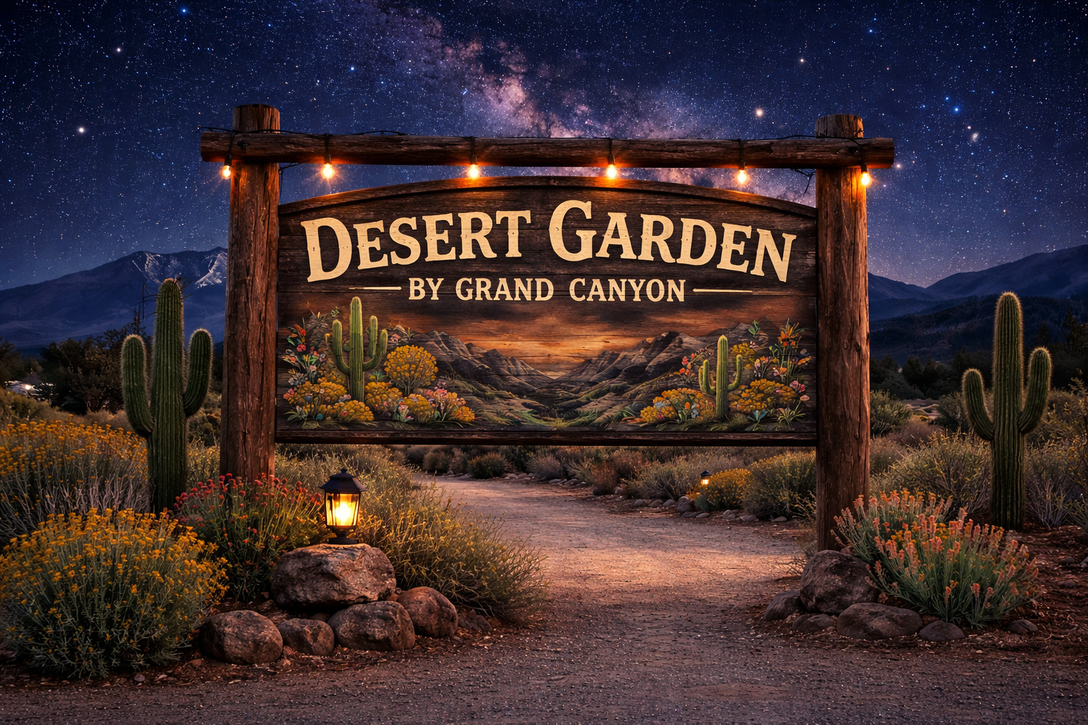 Desert Garden By Grand Canyon
