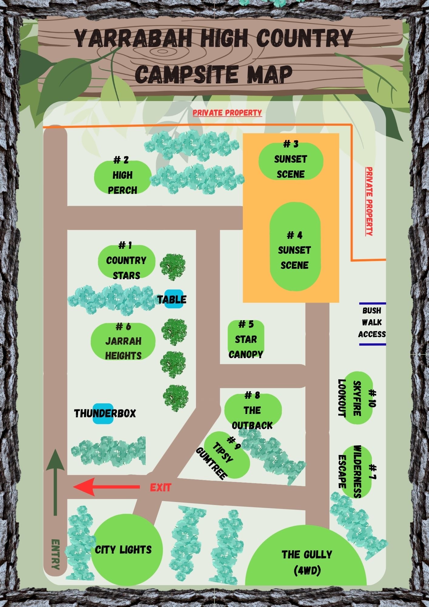 Our Campsite Map