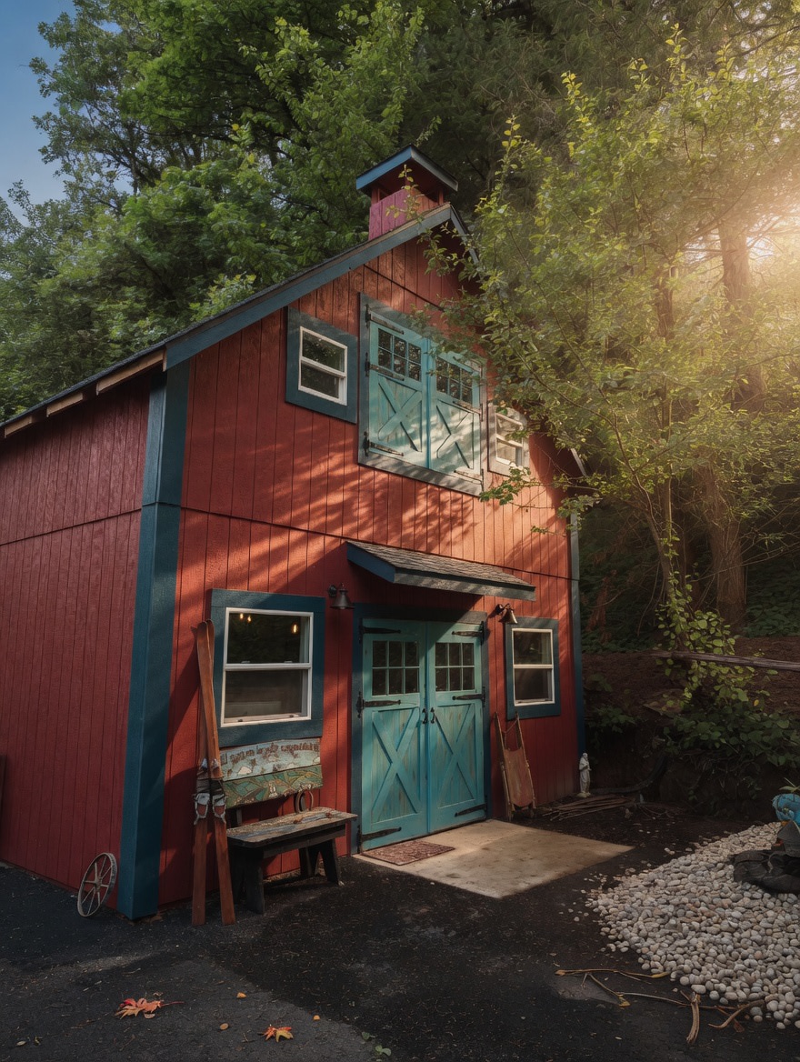 The Old Barn In The Woods