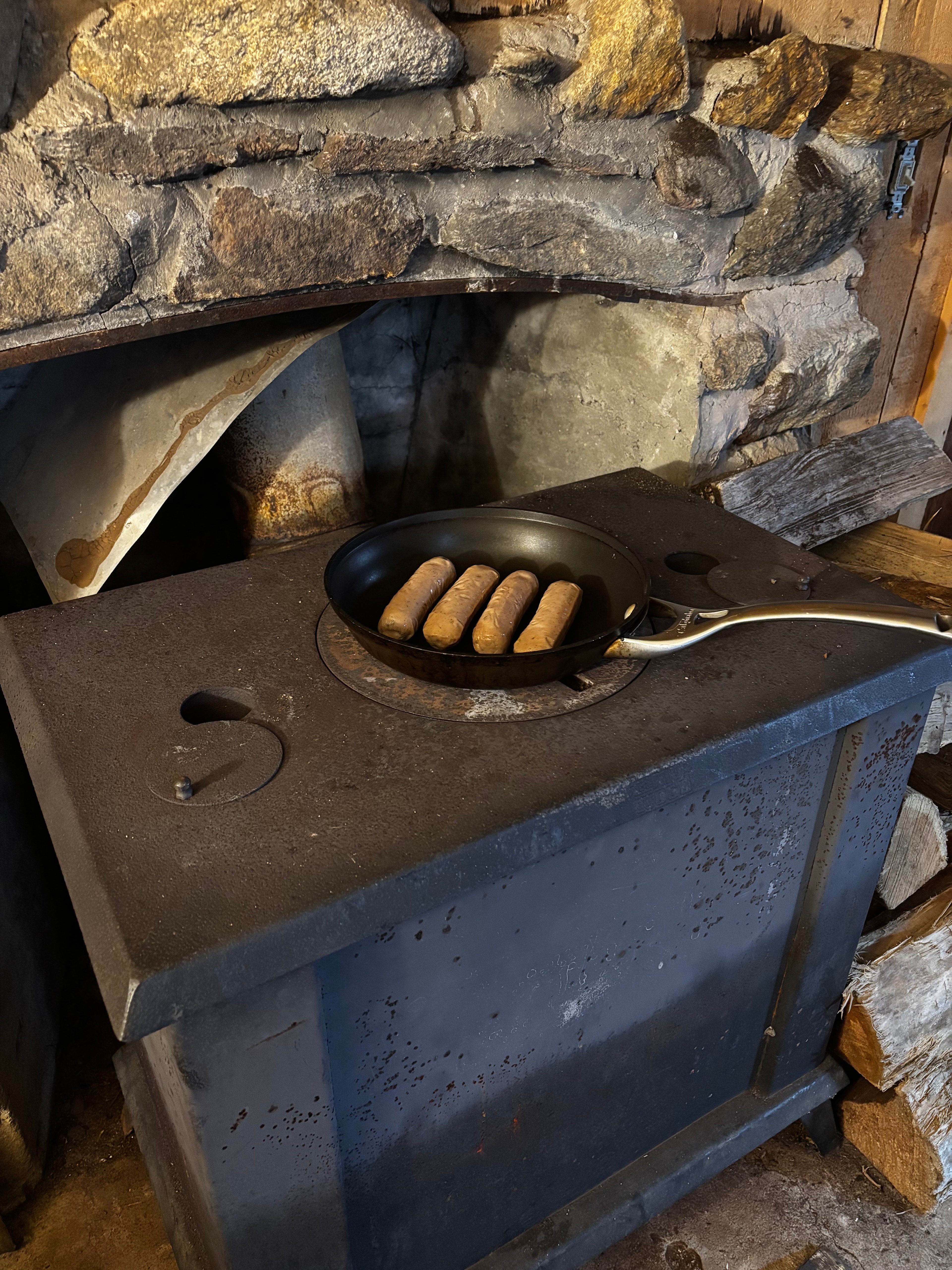 Wood stove dinner