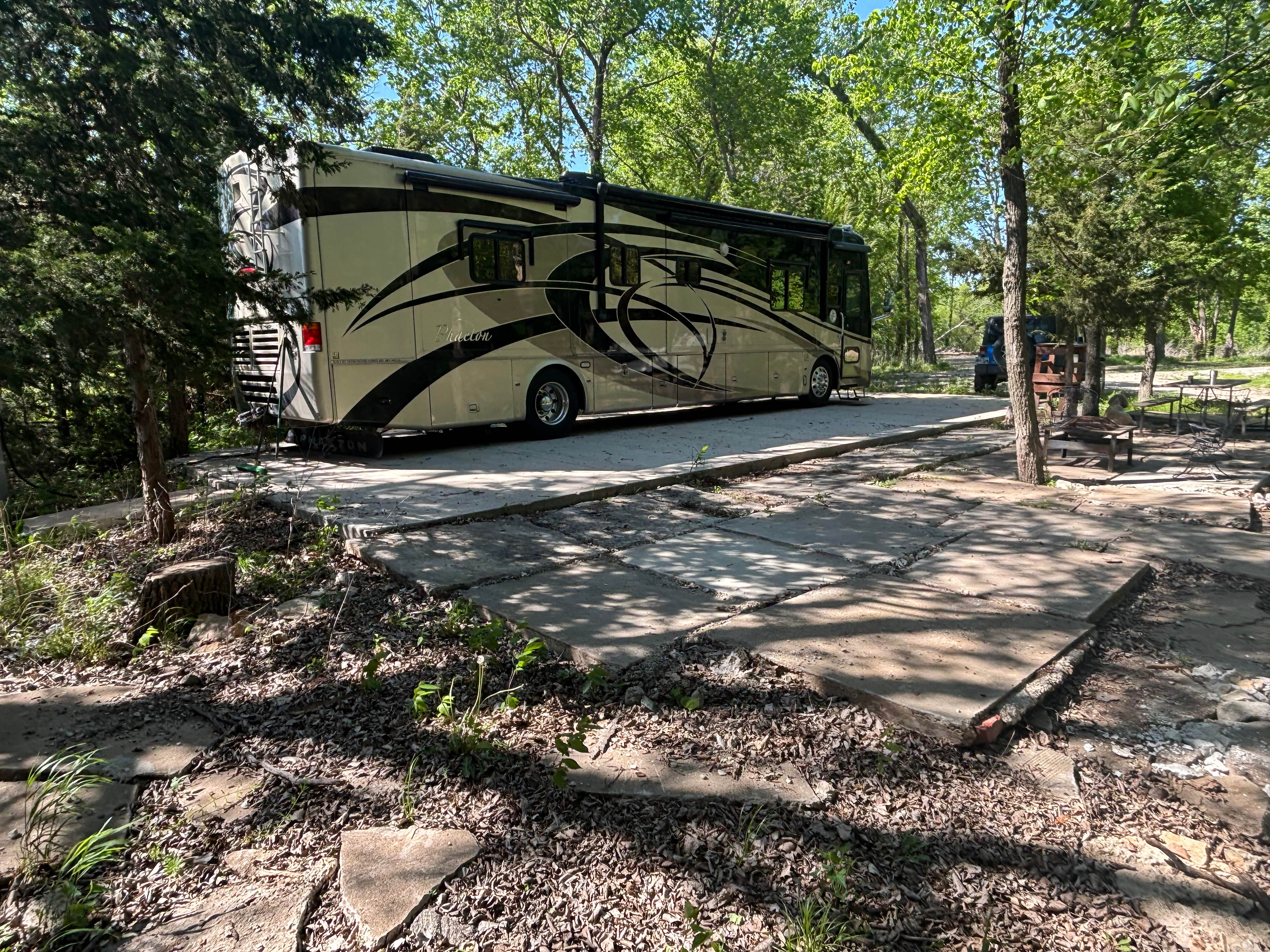 My 40’ Tiffin setting in spot #1.