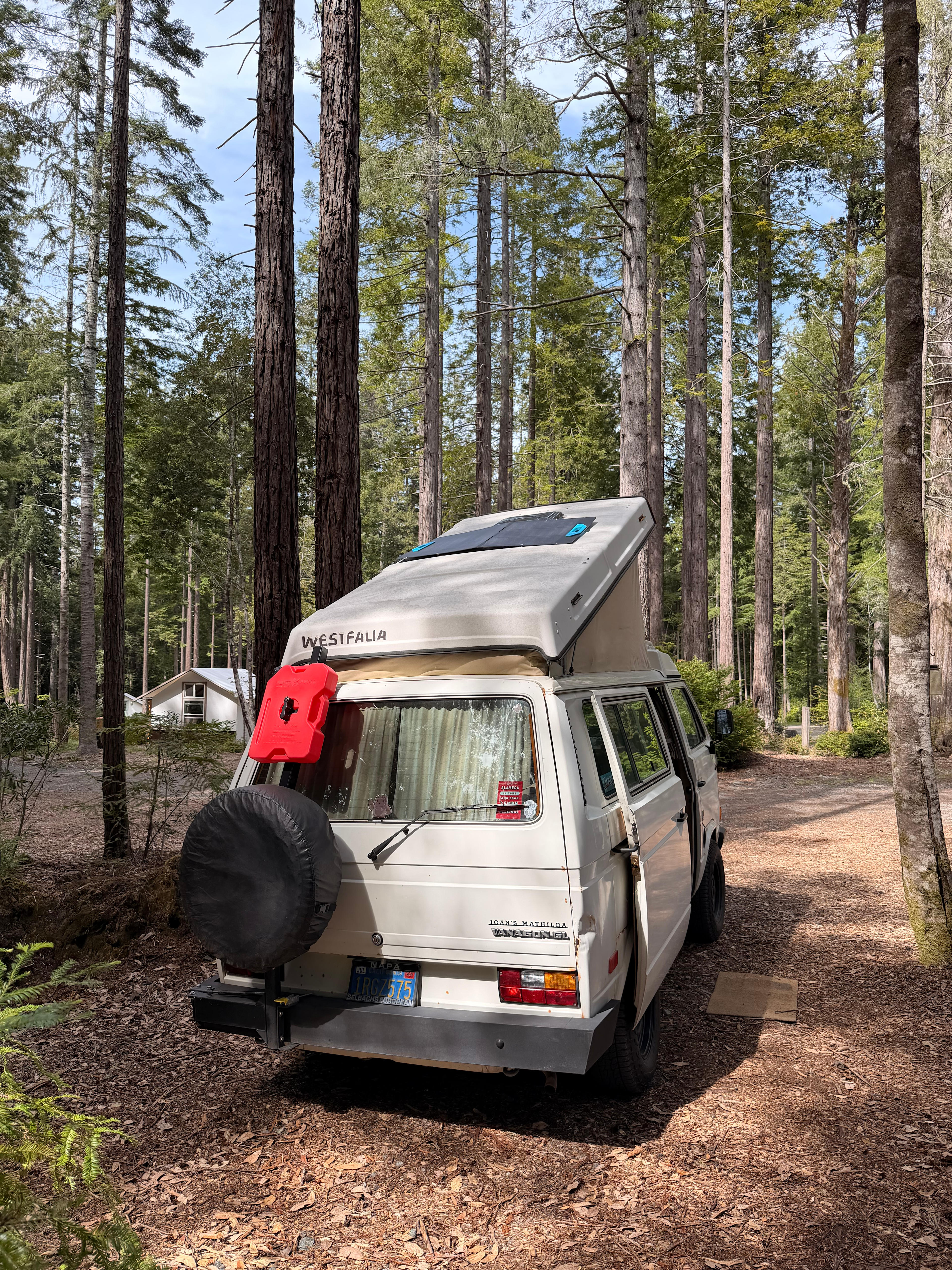 Secluded but still close to bathrooms and outdoor kitchen
