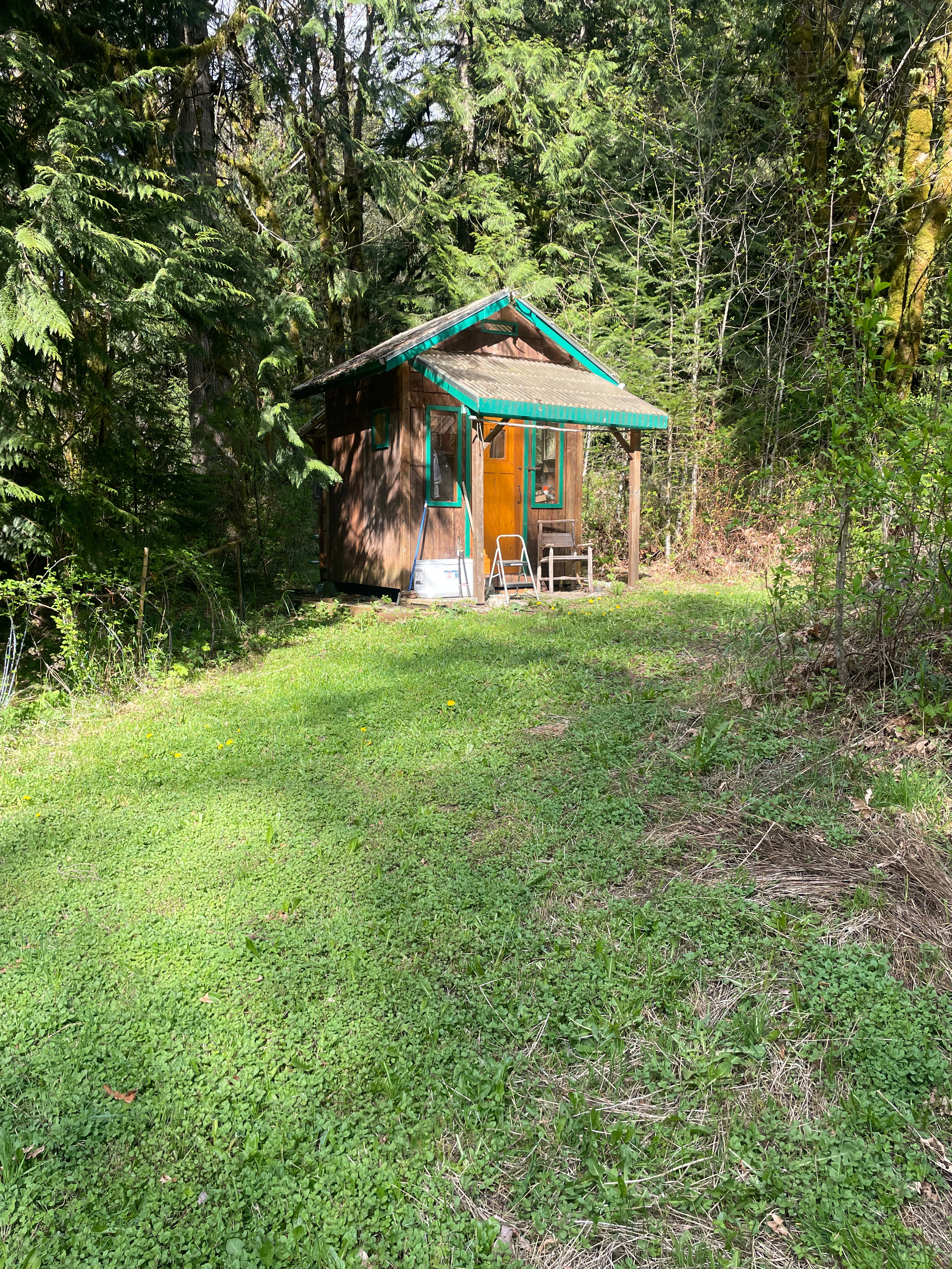 THe Tool Shed. The toilet and sun shower enclosure are in the back of this building.