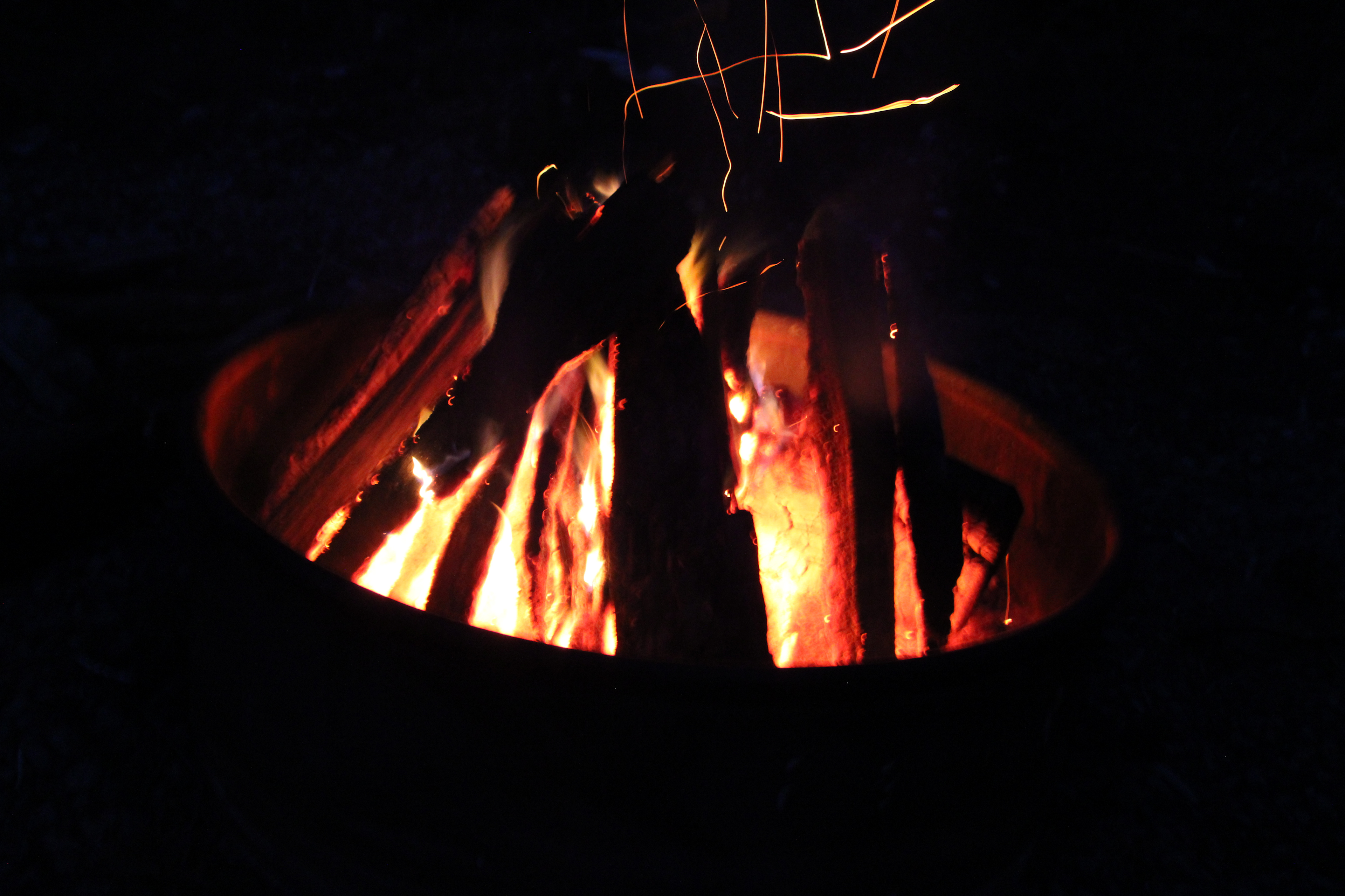Peaceful campfire