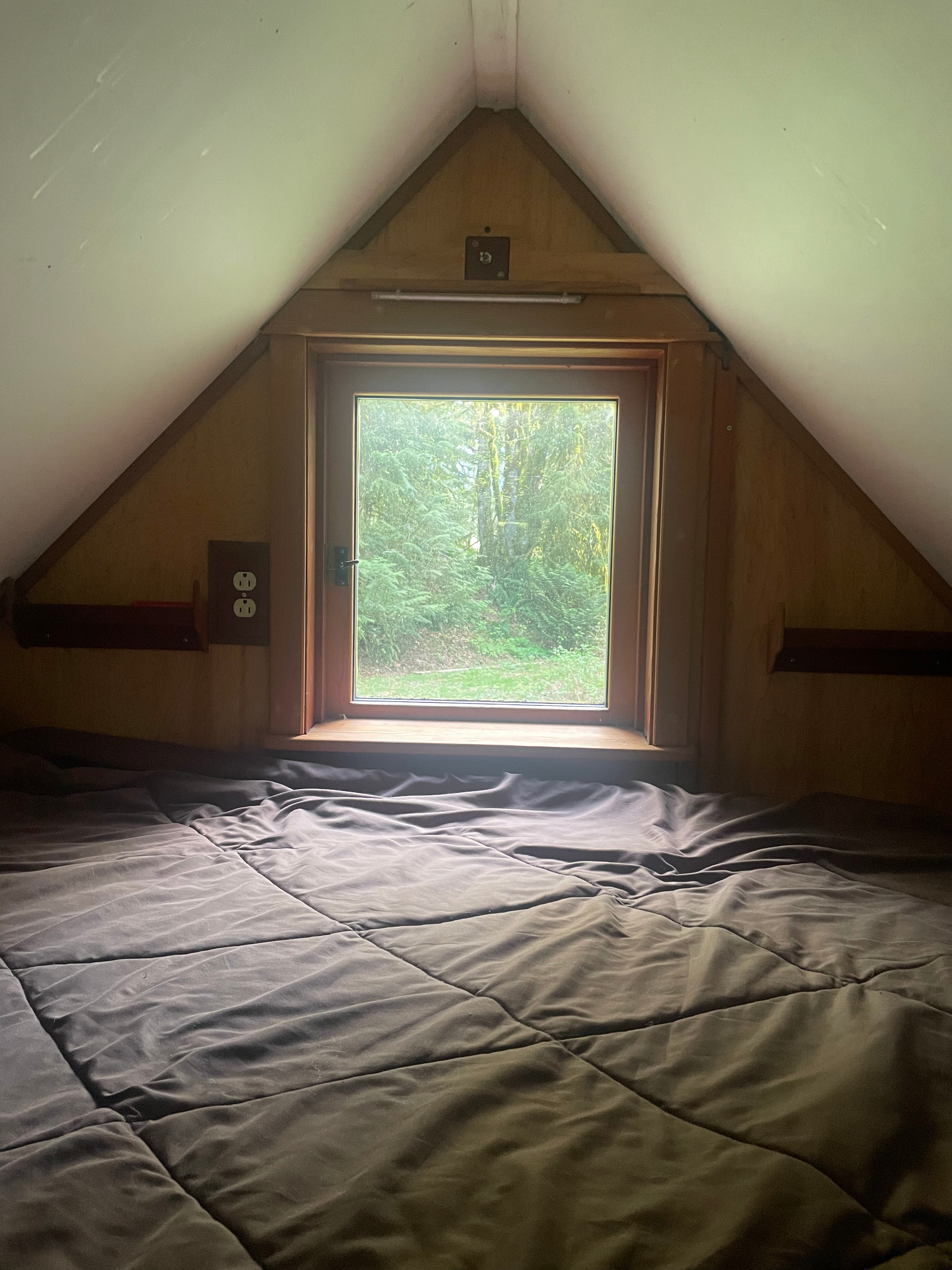 The loft window in the Tiny.
