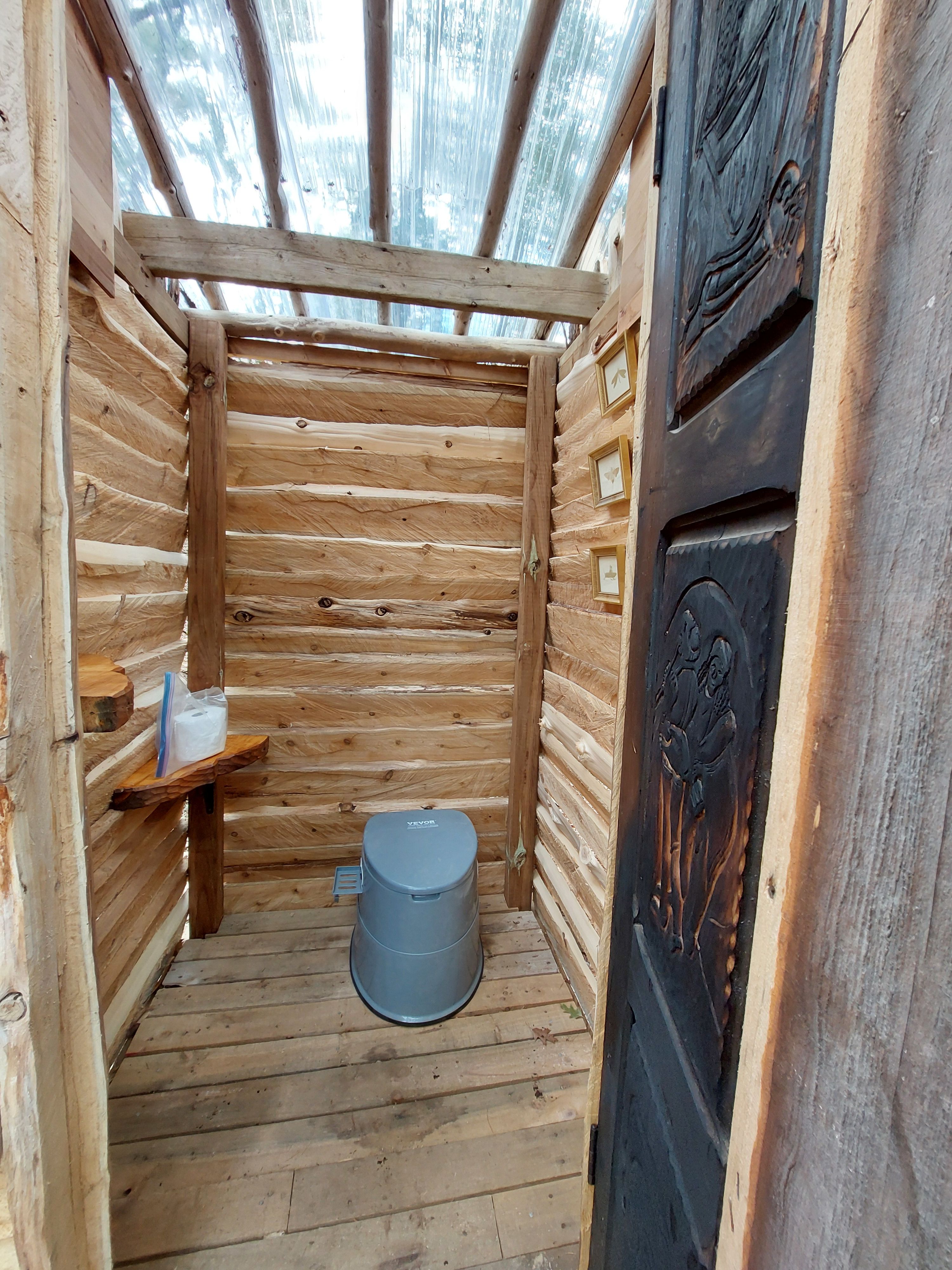 Outhouse interior