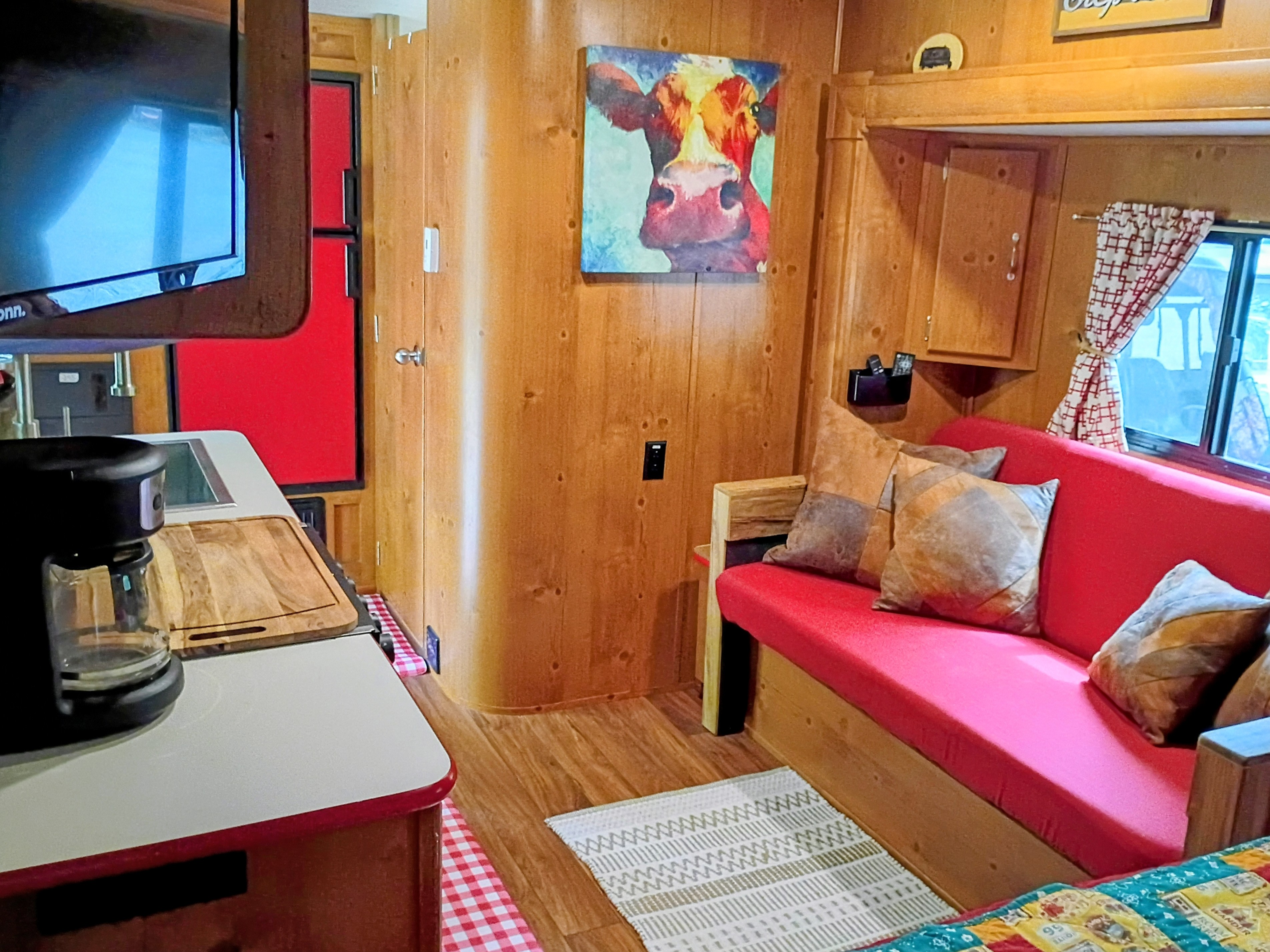 Elsie's adorable and cozy interior! Her namesake is proudly displayed on the wall!