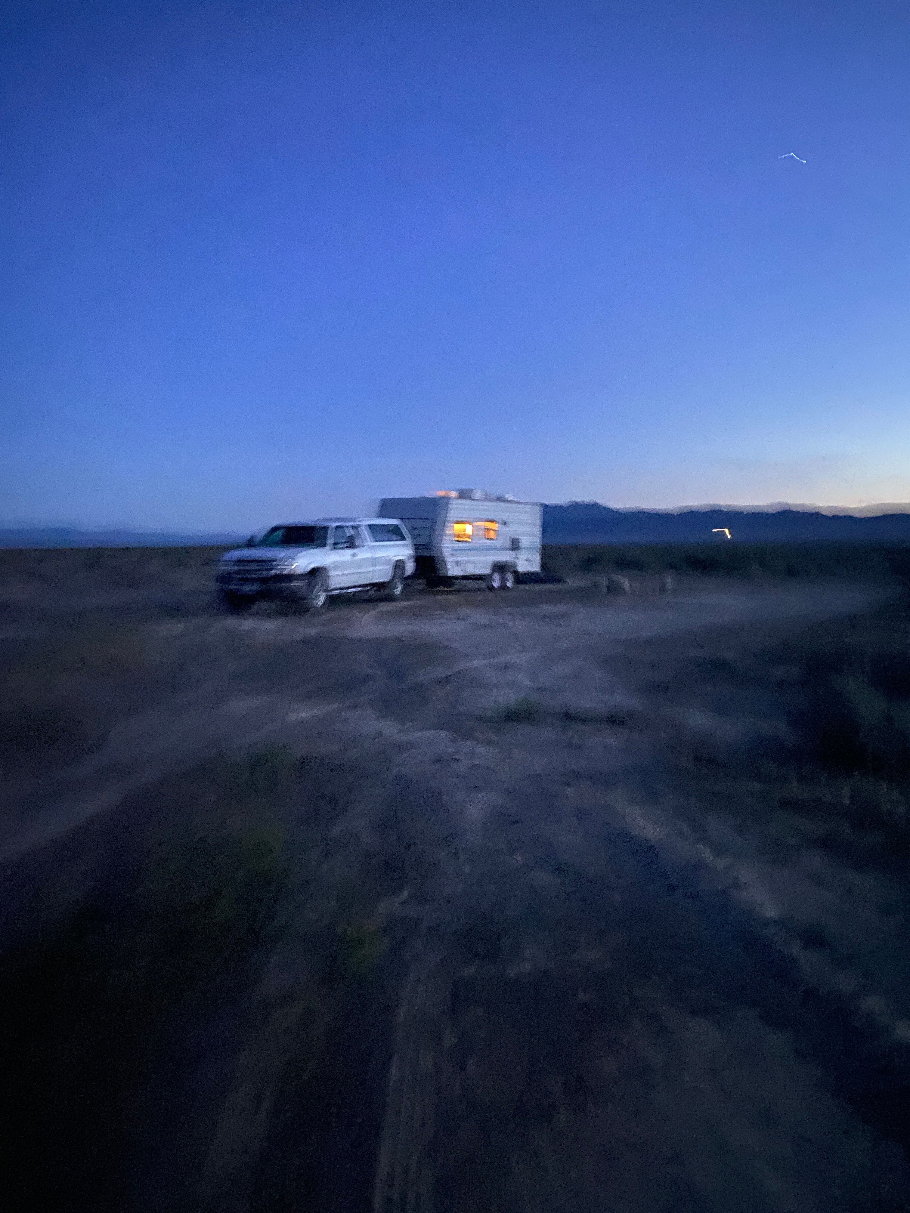 Wide open space with mountain views