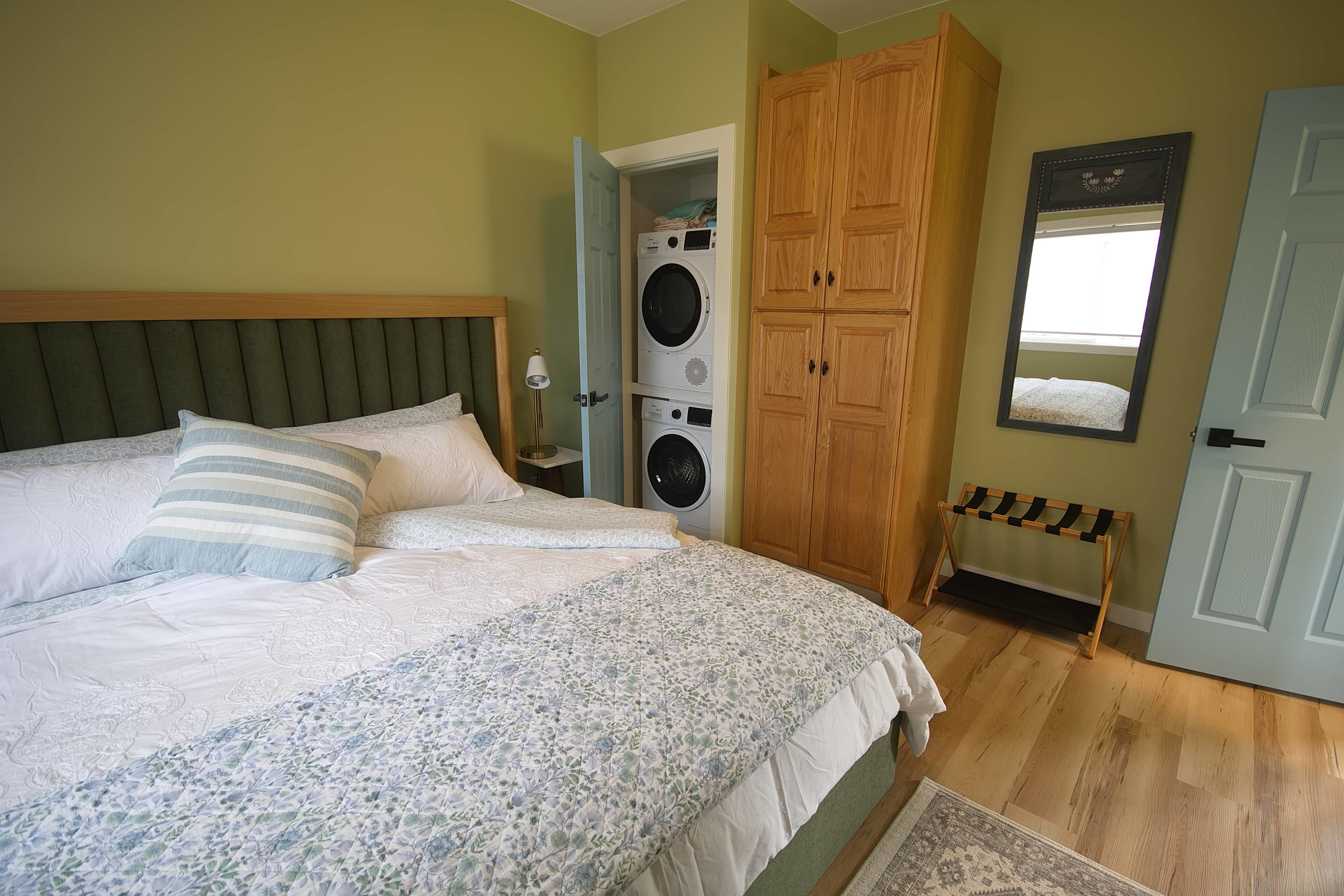 View of washer & dryer in Master Bedroom.