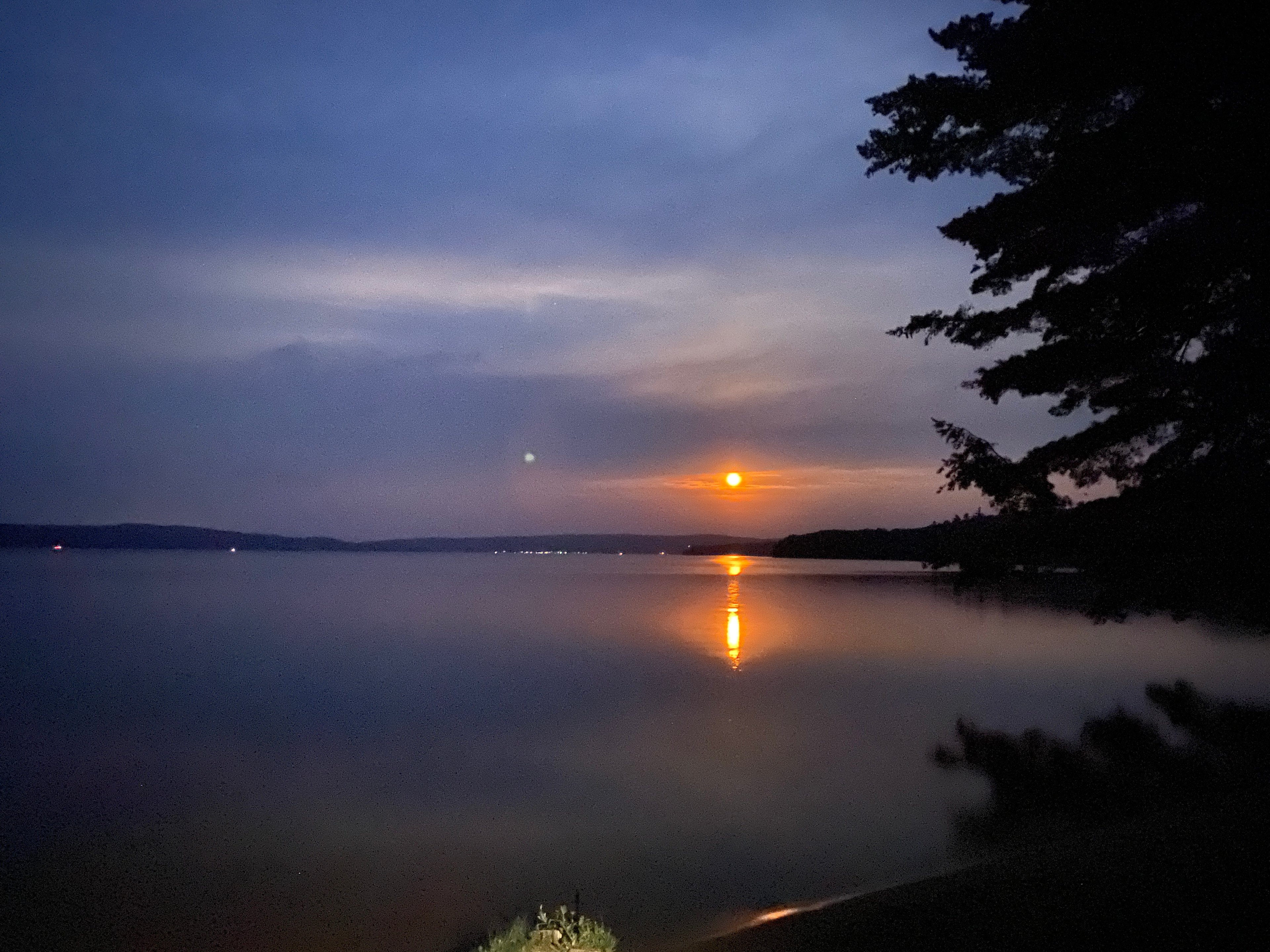 Moonrise on Bark Lake
