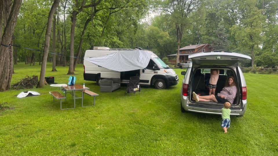 A little rainy camping
